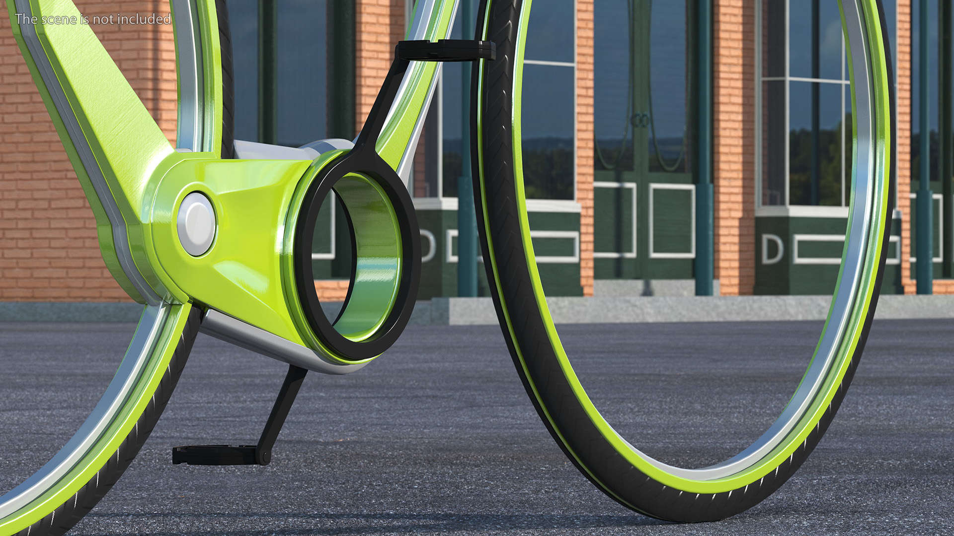 3D model Futuristic Electric Bike Green