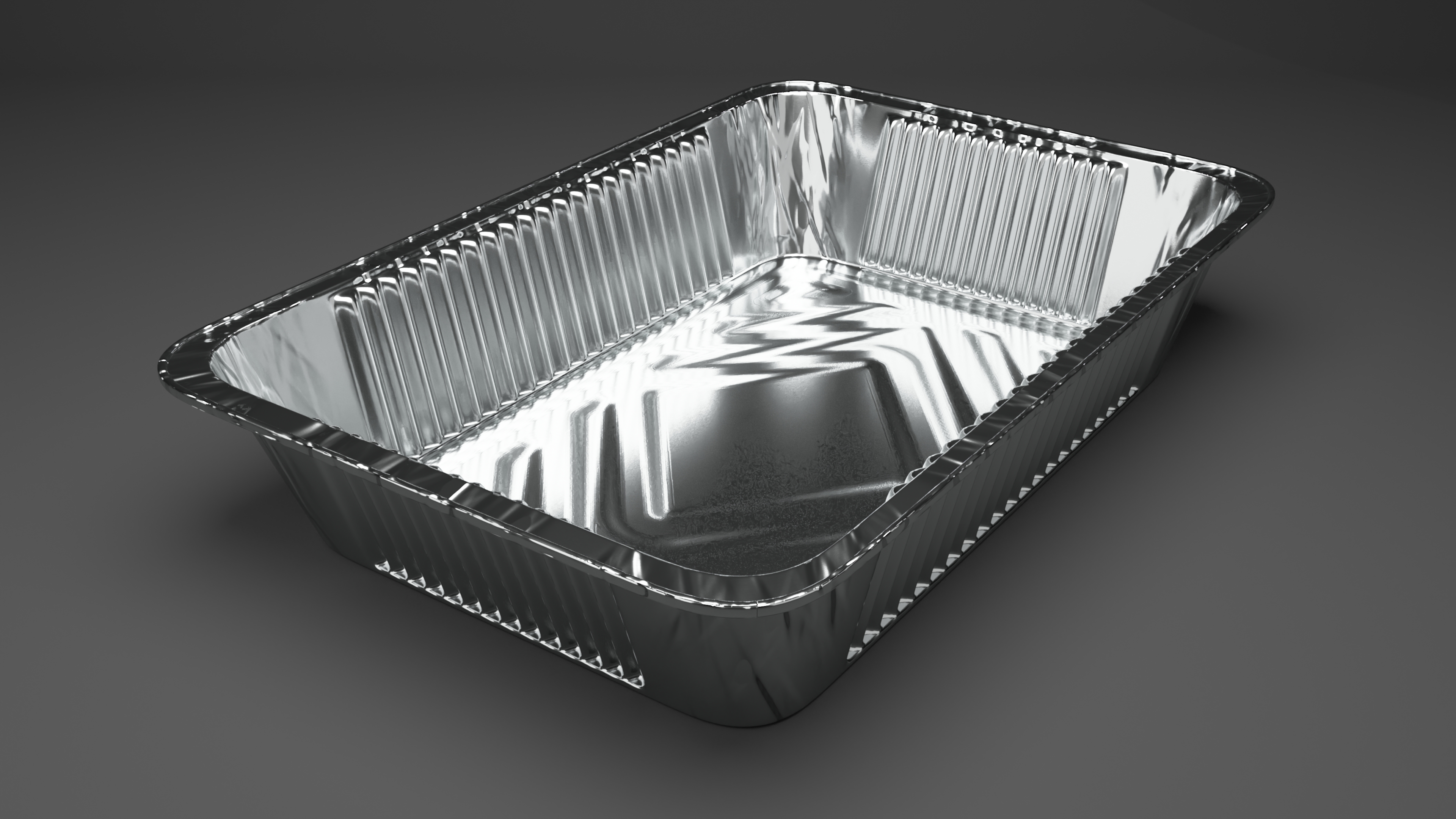 Aluminum Disposable Food Tray 50x33x8cm 3D model