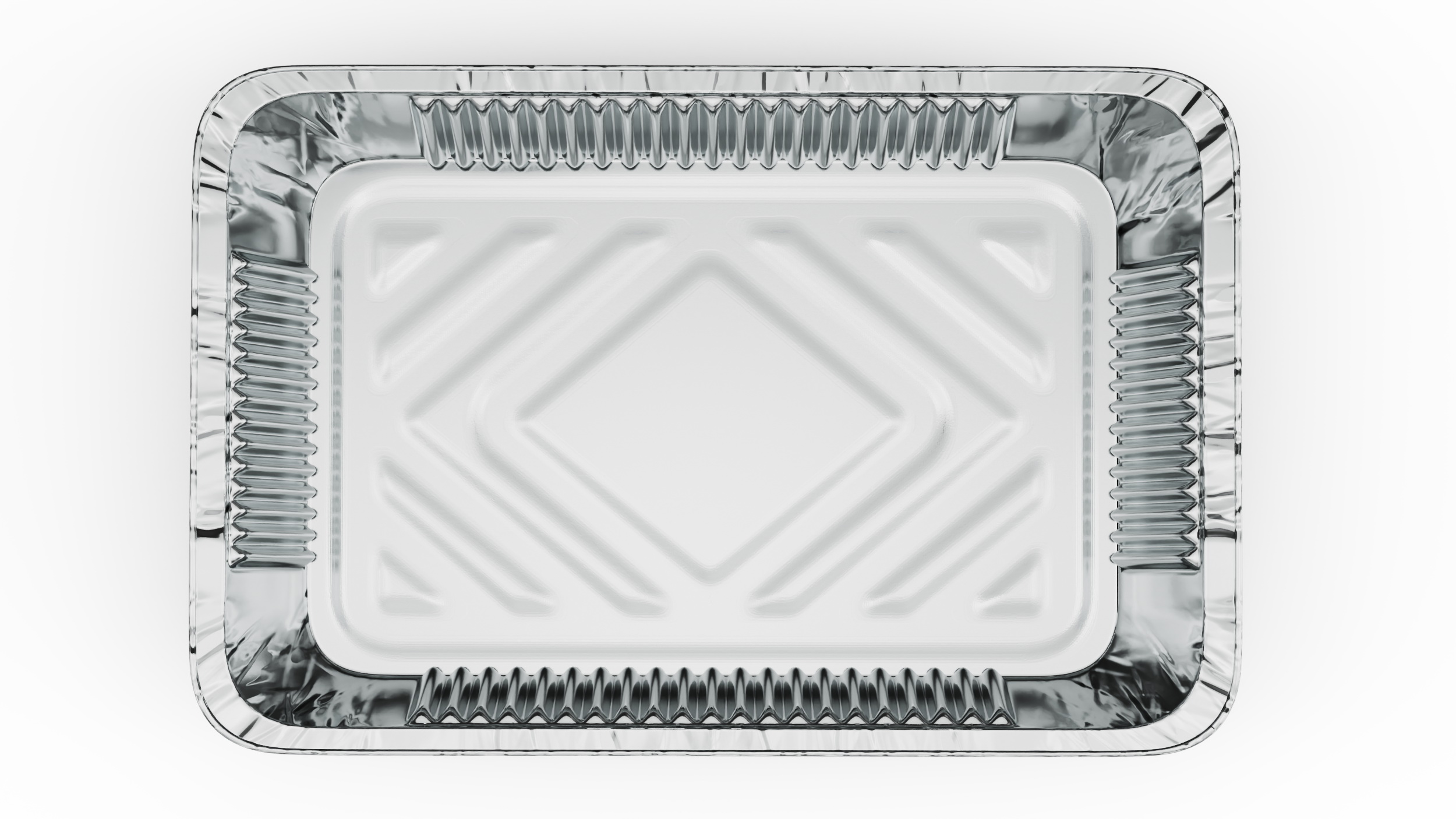 Aluminum Disposable Food Tray 50x33x8cm 3D model