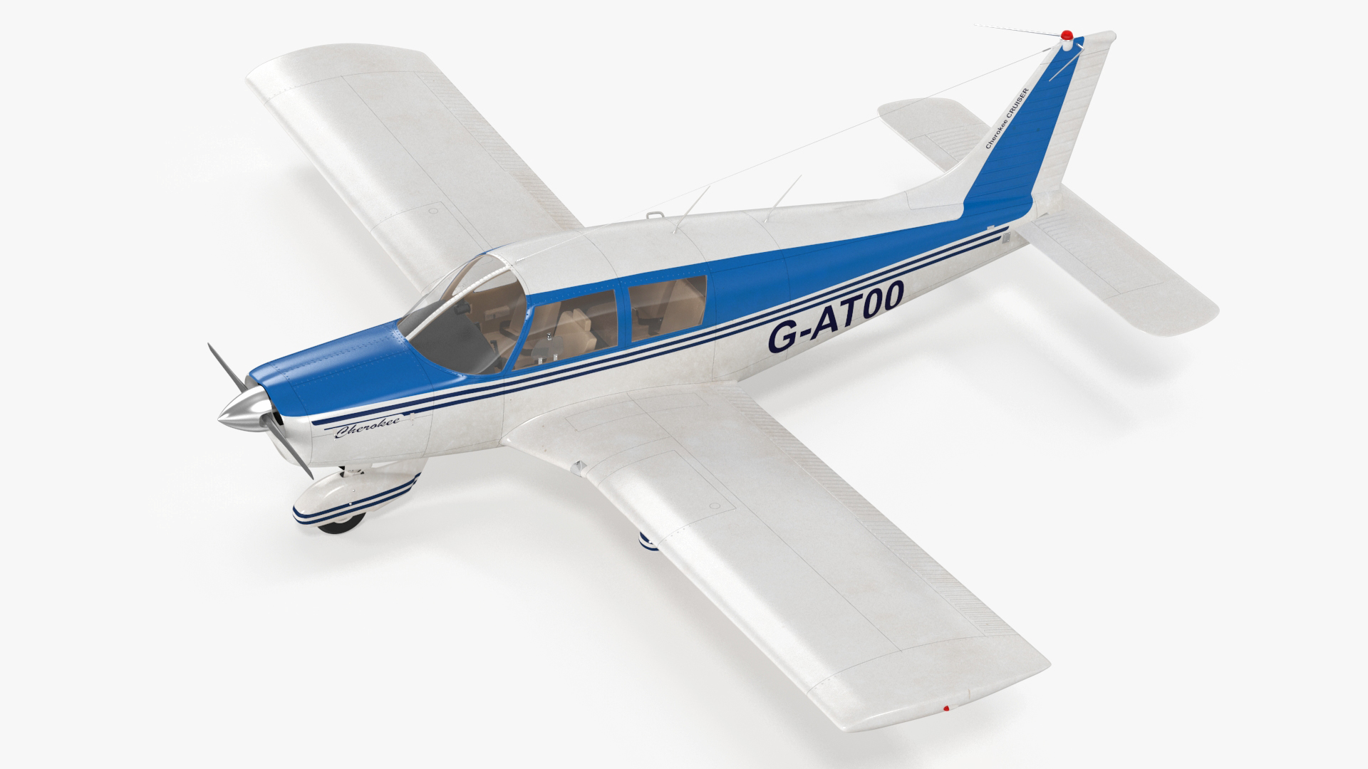 3D Personal Aircraft Piper PA-28 Cherokee model