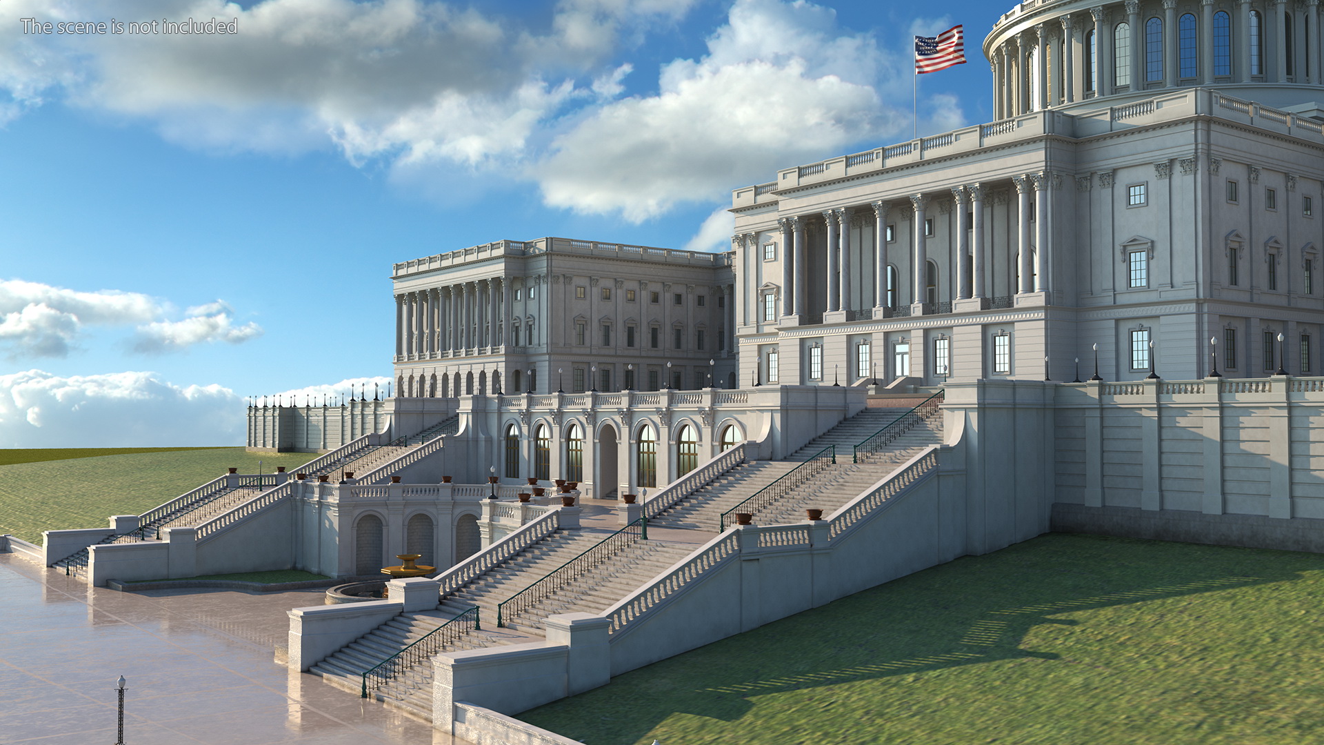 3D model Washington DC United States Capitol