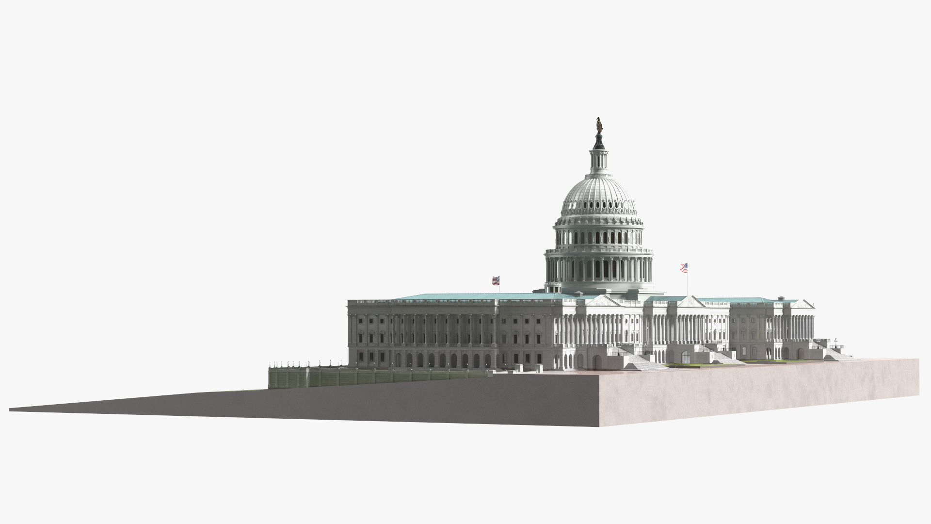 3D model Washington DC United States Capitol