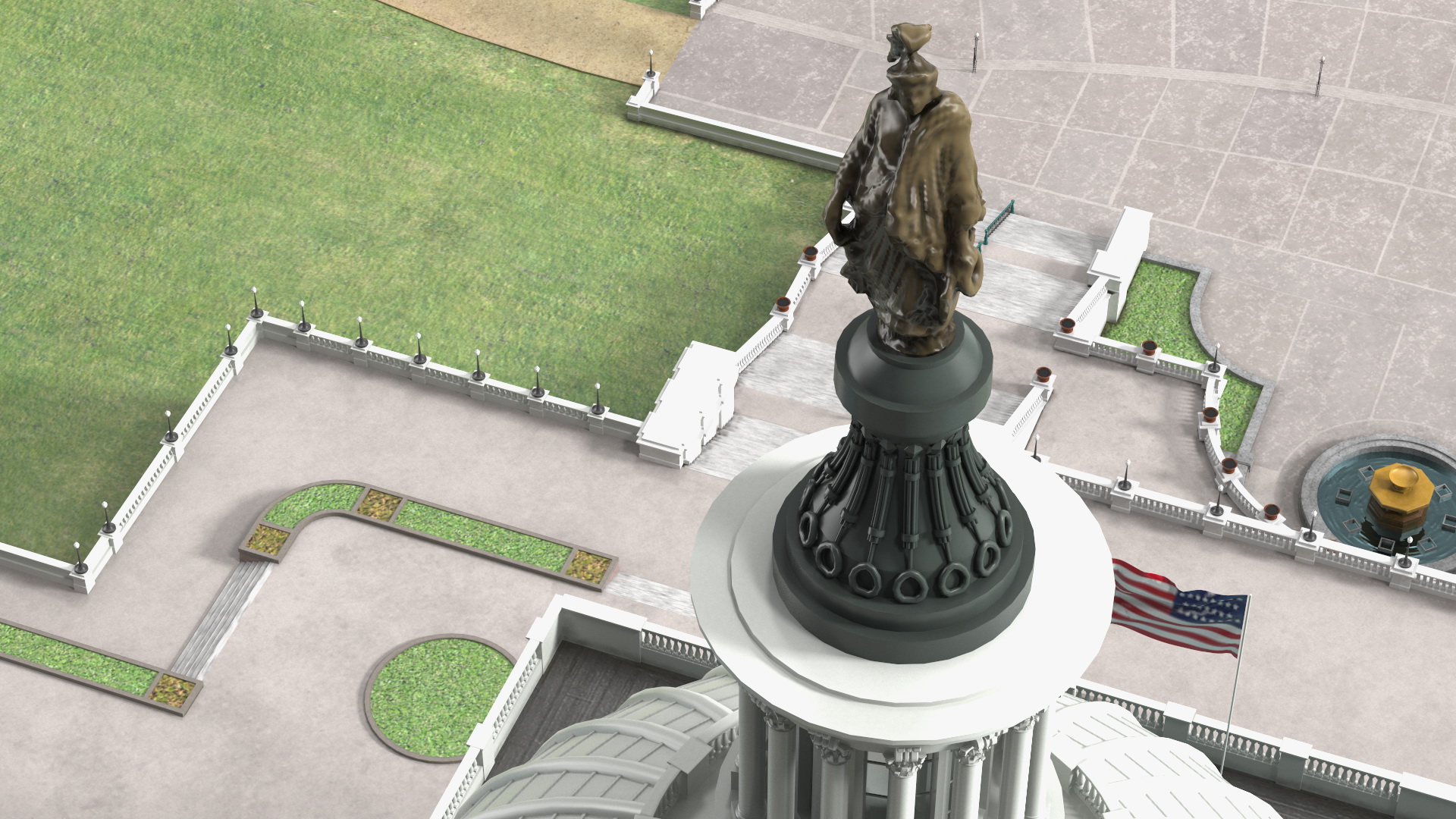 3D model Washington DC United States Capitol