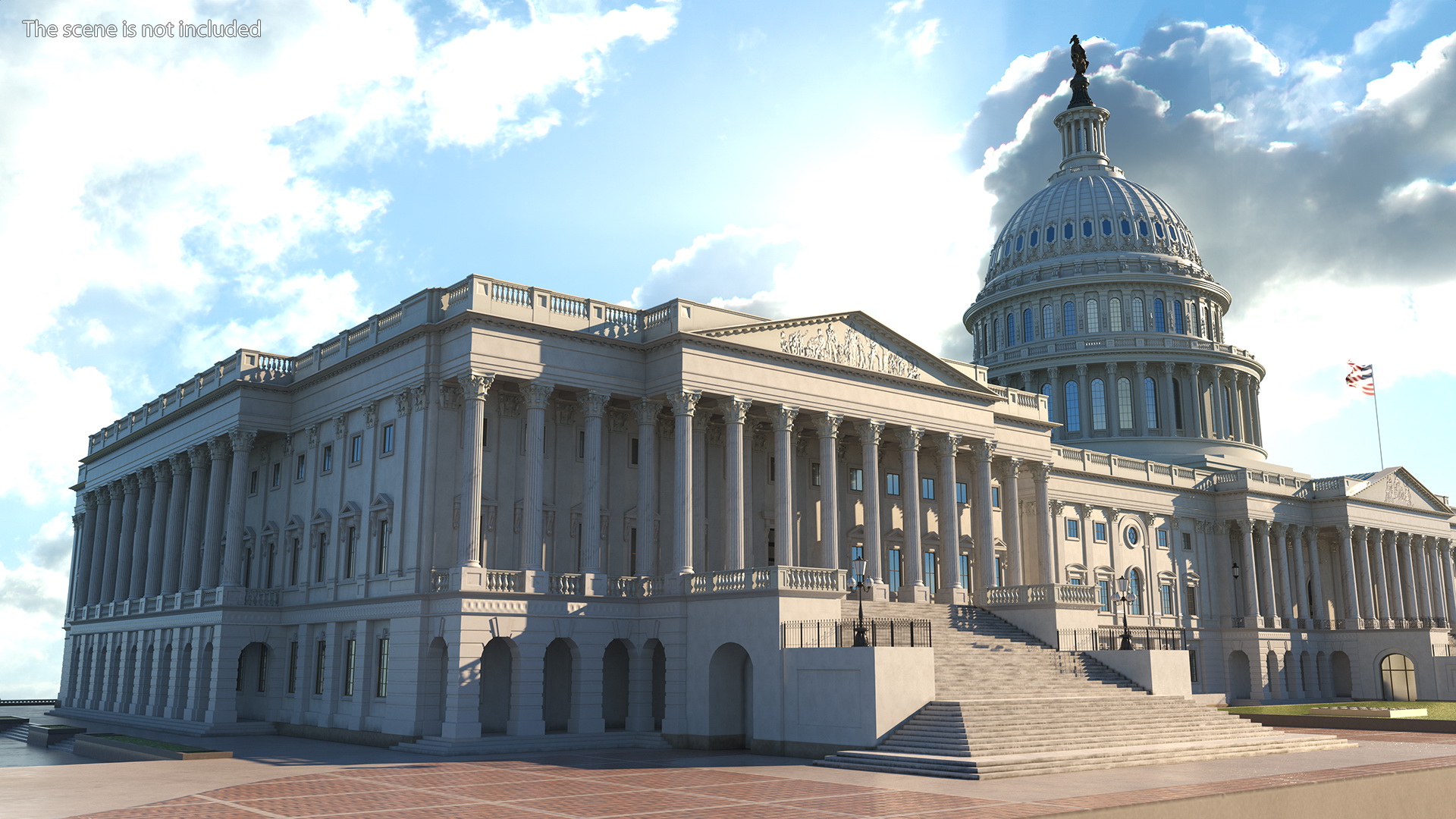 3D model Washington DC United States Capitol