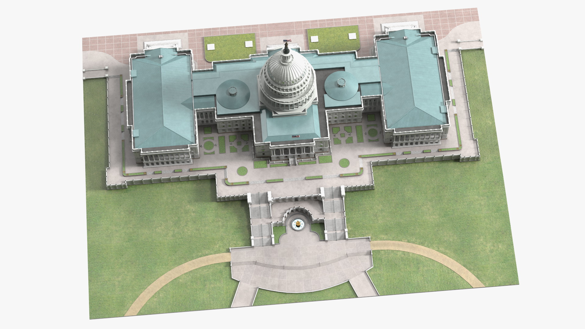 3D model Washington DC United States Capitol