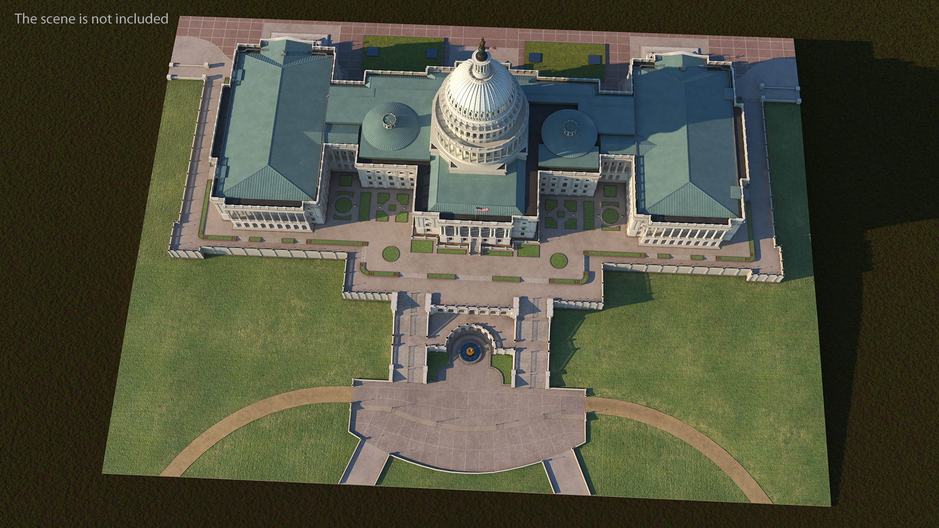 3D model Washington DC United States Capitol