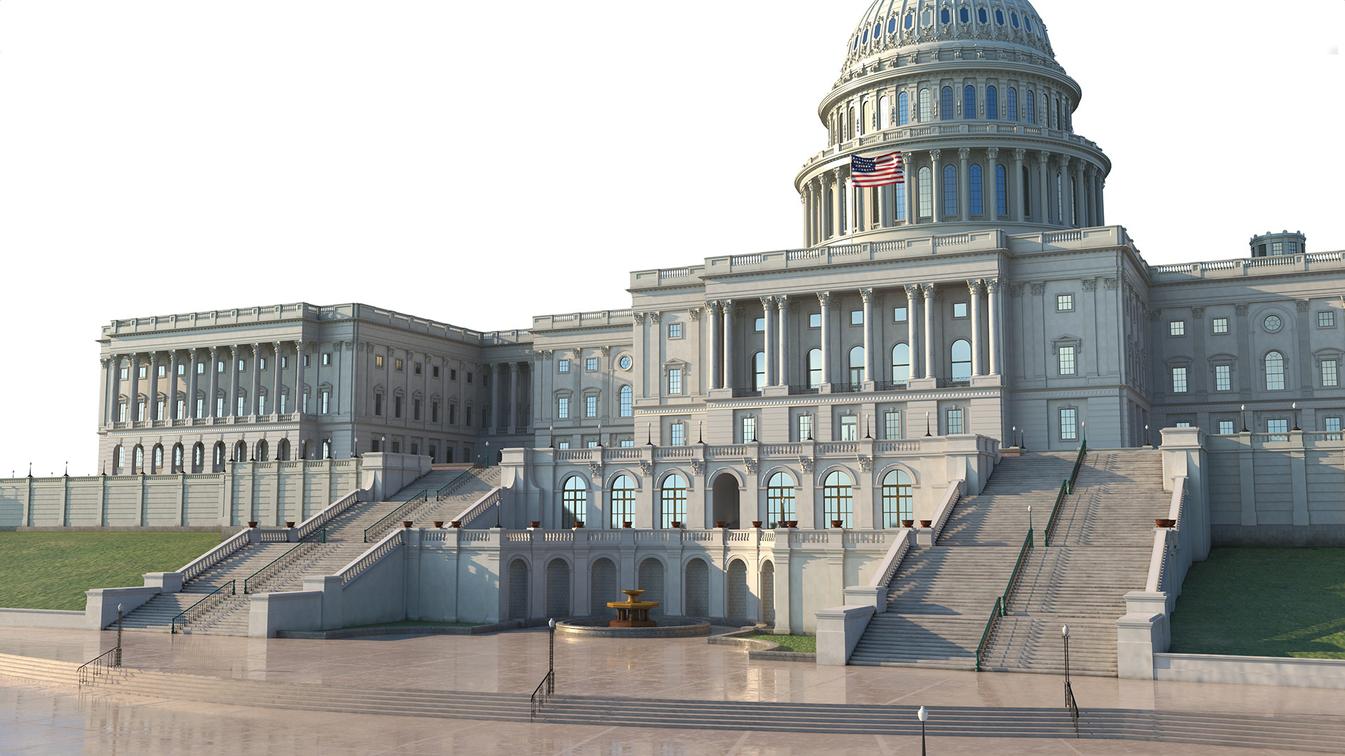 3D model Washington DC United States Capitol