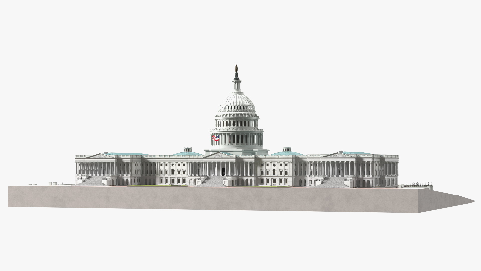 3D model Washington DC United States Capitol