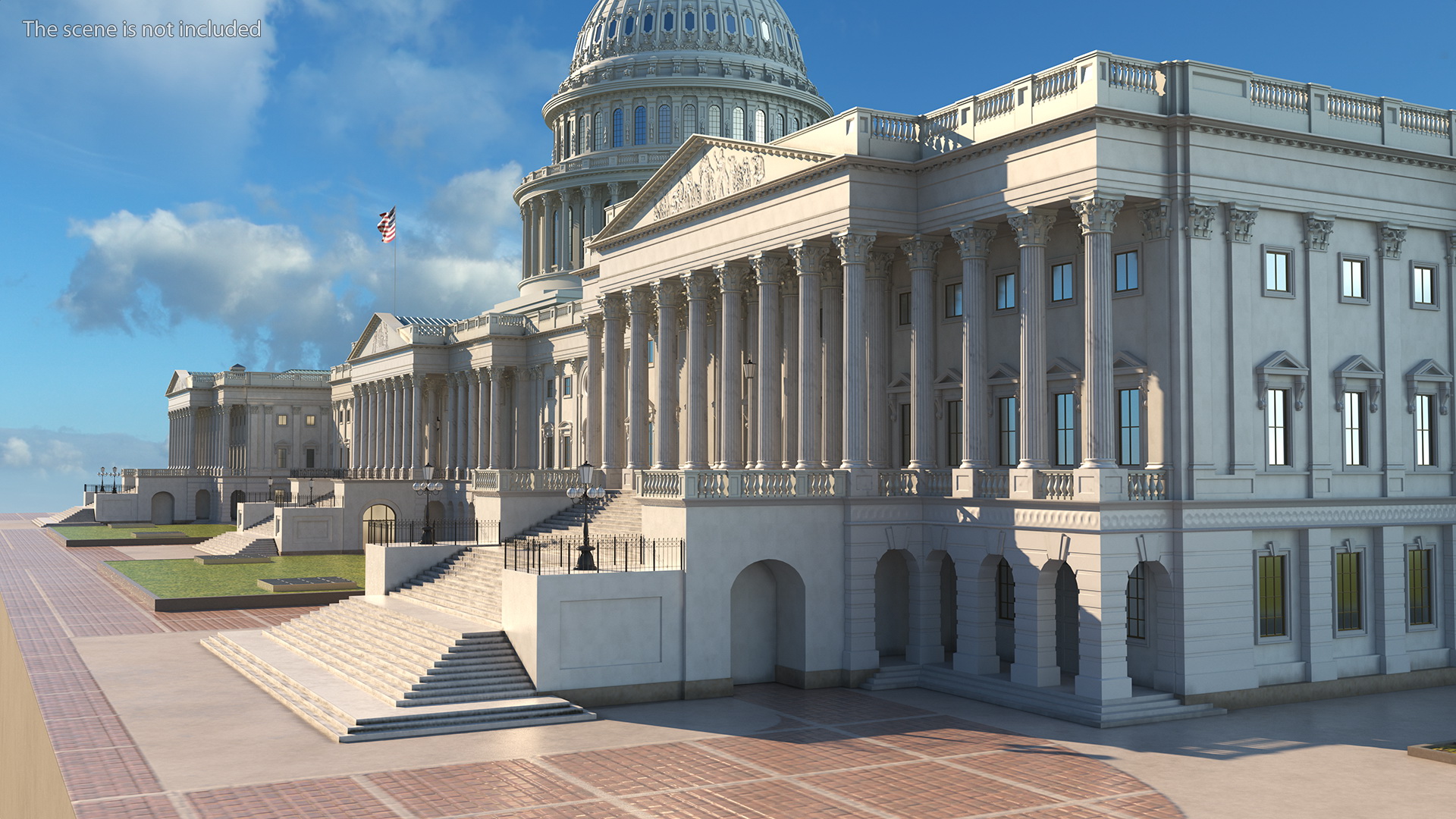 3D model Washington DC United States Capitol