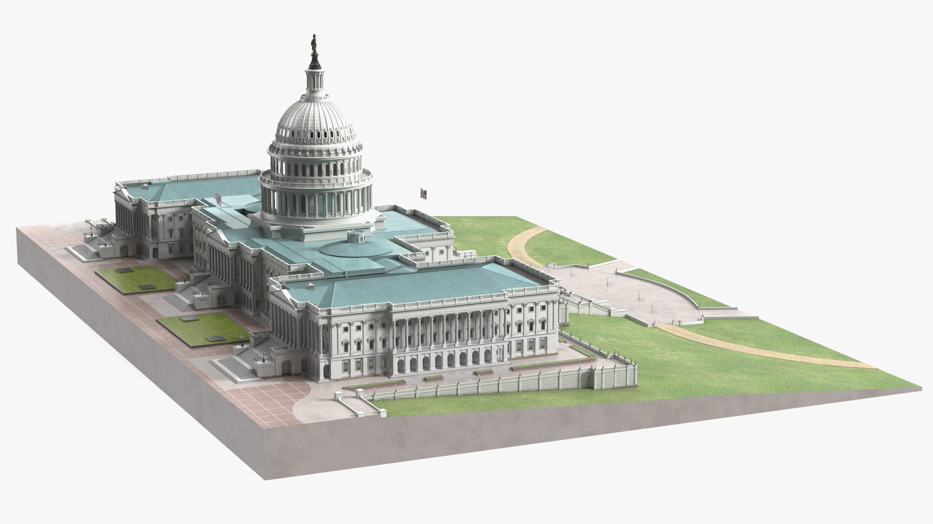 3D model Washington DC United States Capitol