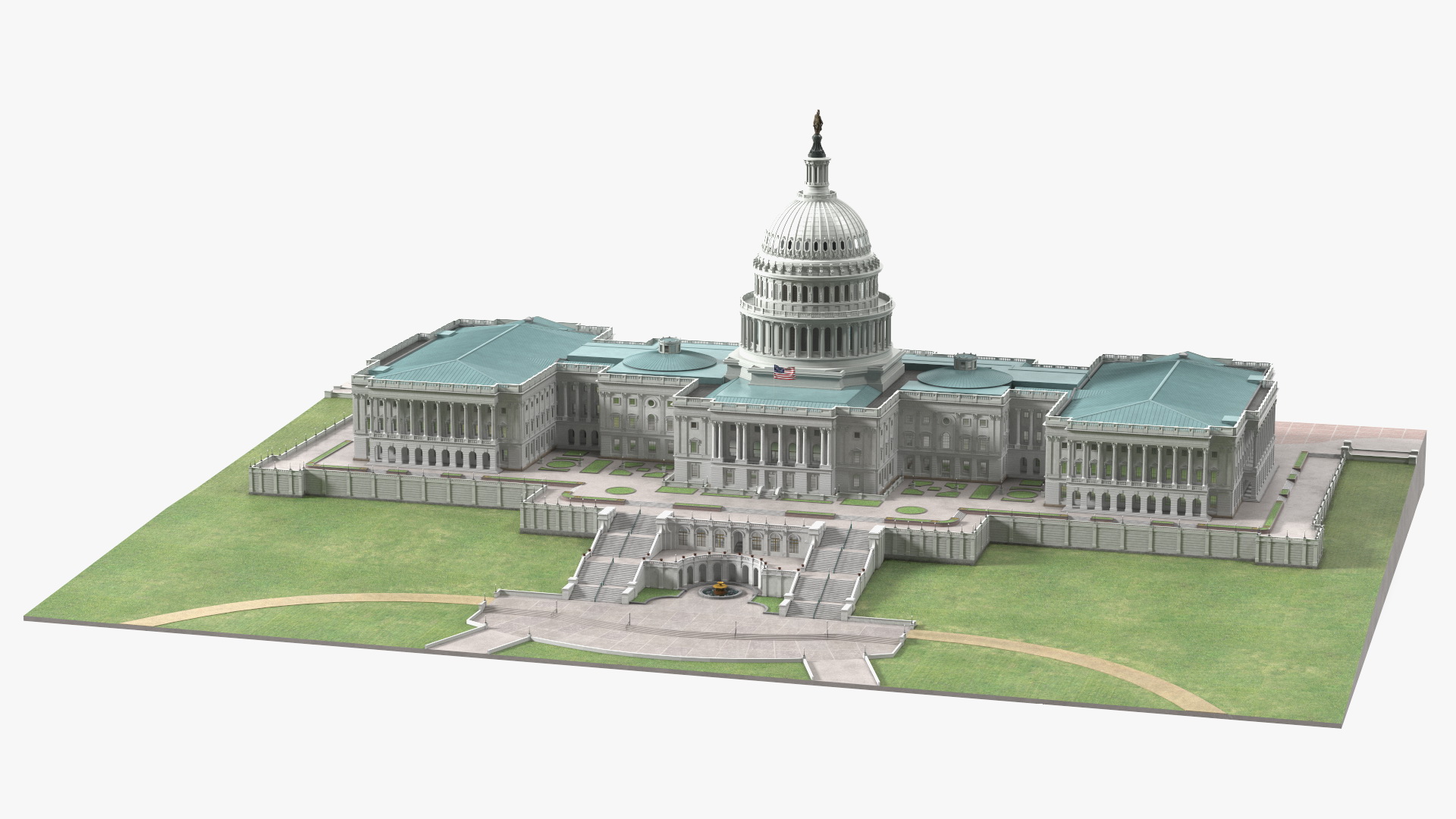 3D model Washington DC United States Capitol