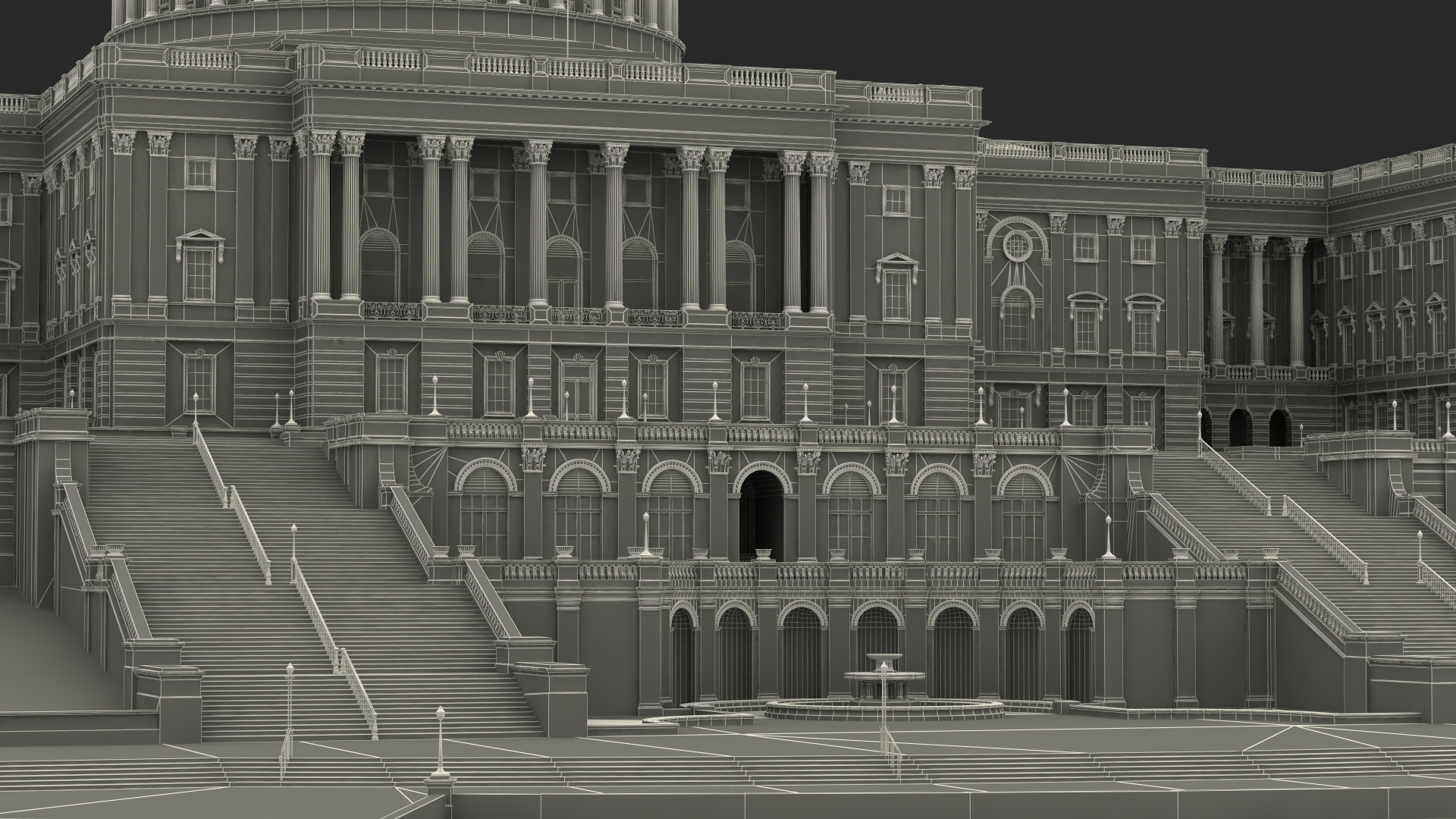 3D model Washington DC United States Capitol