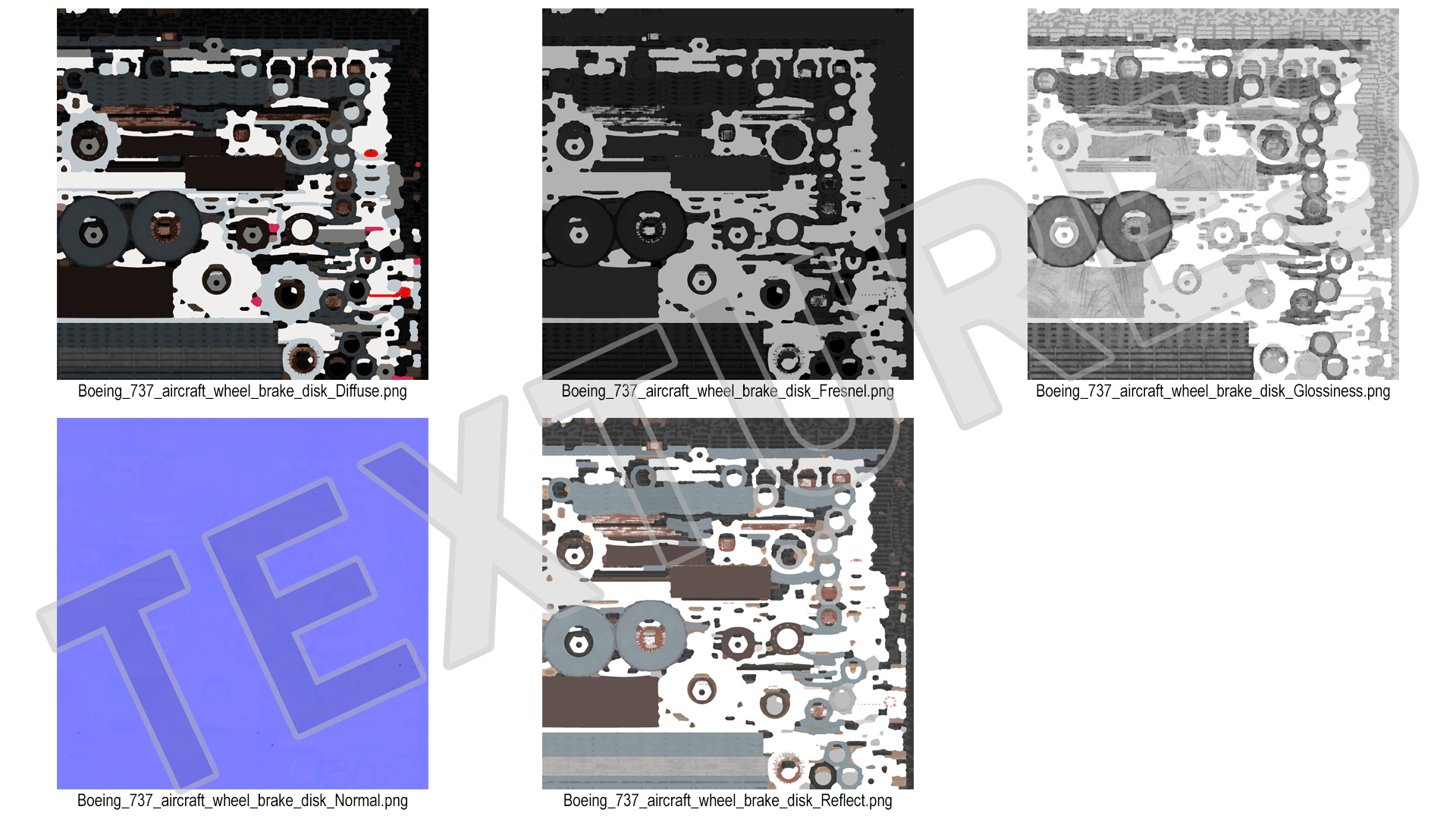 3D Boeing 737 Aircraft Wheel Brake Disk