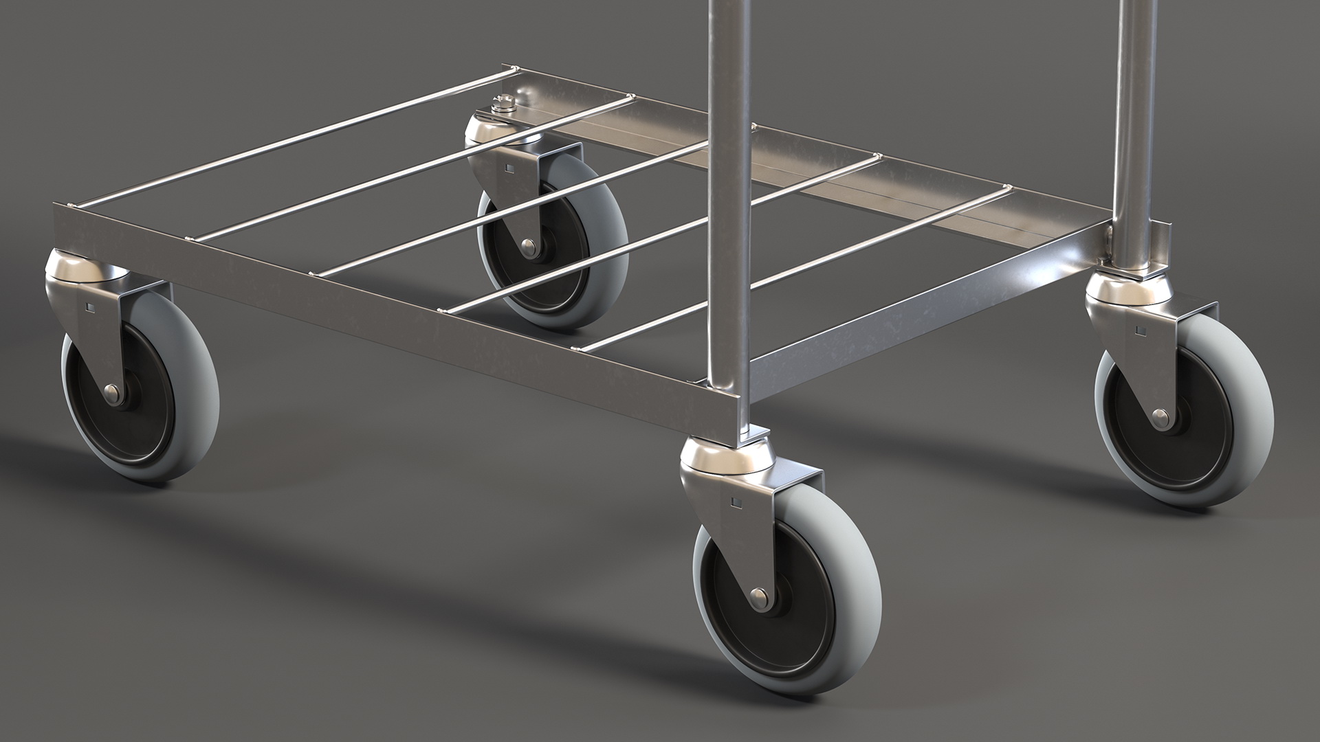 Mini Trolley with File Shelf and Basket 3D model