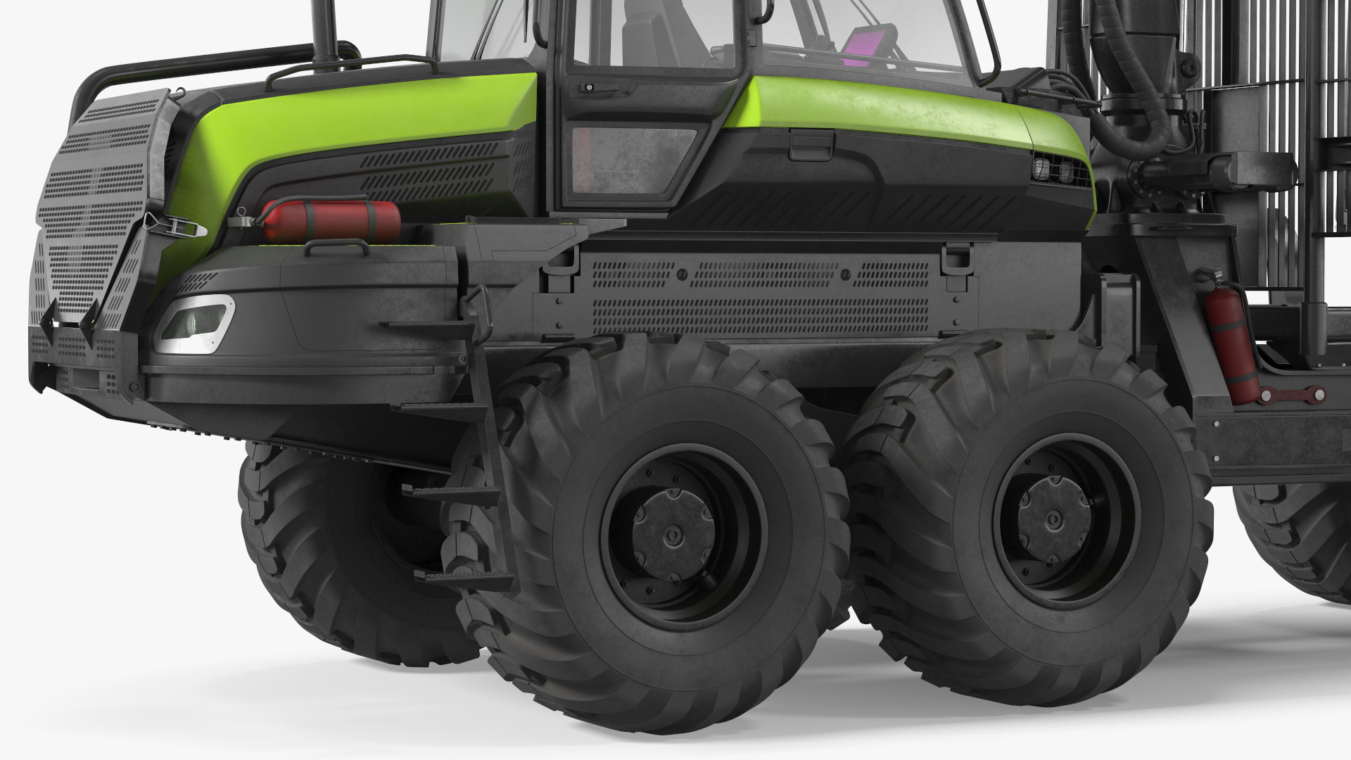 3D Forwarder Forestry Vehicle Rigged model