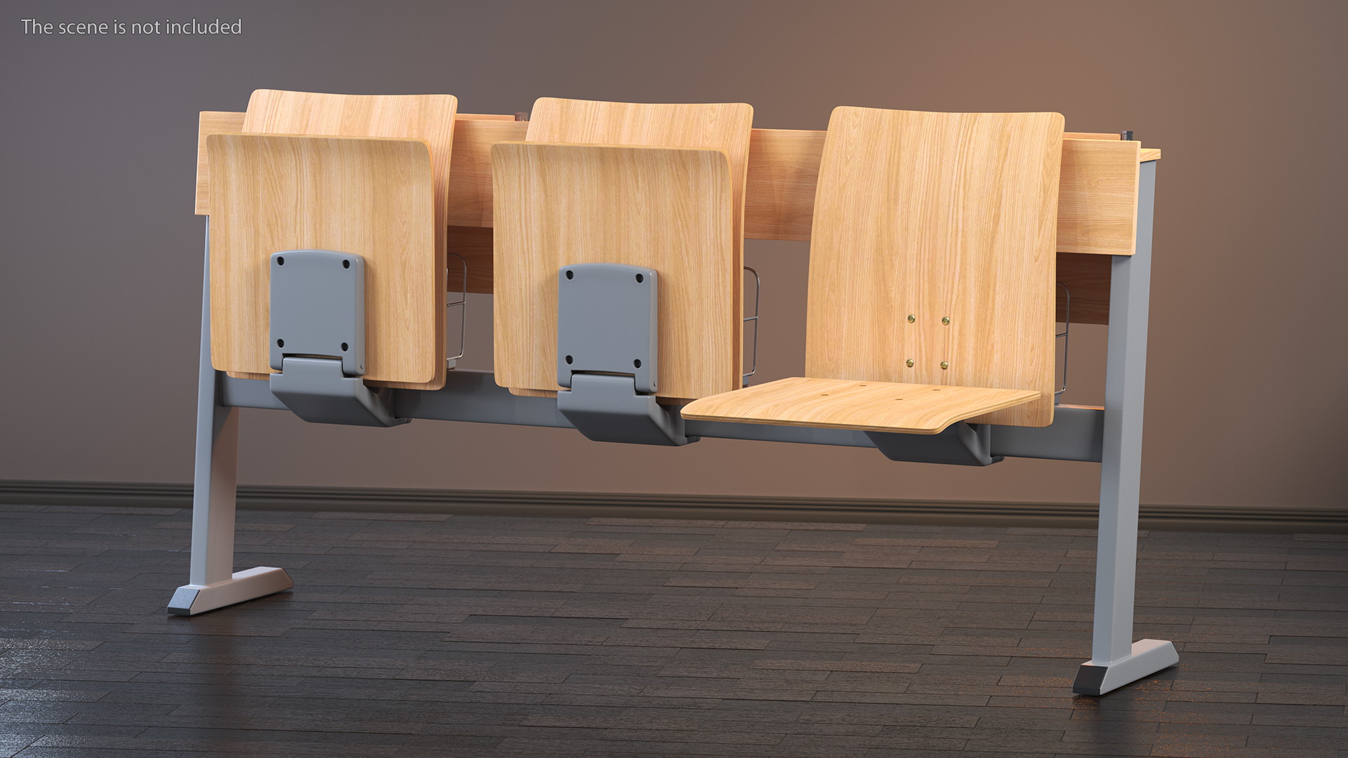 University Seating System For Three Places 3D