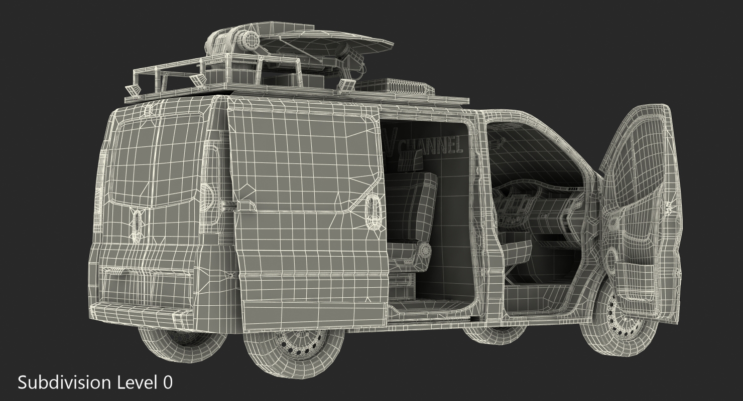 3D model News Van Rigged