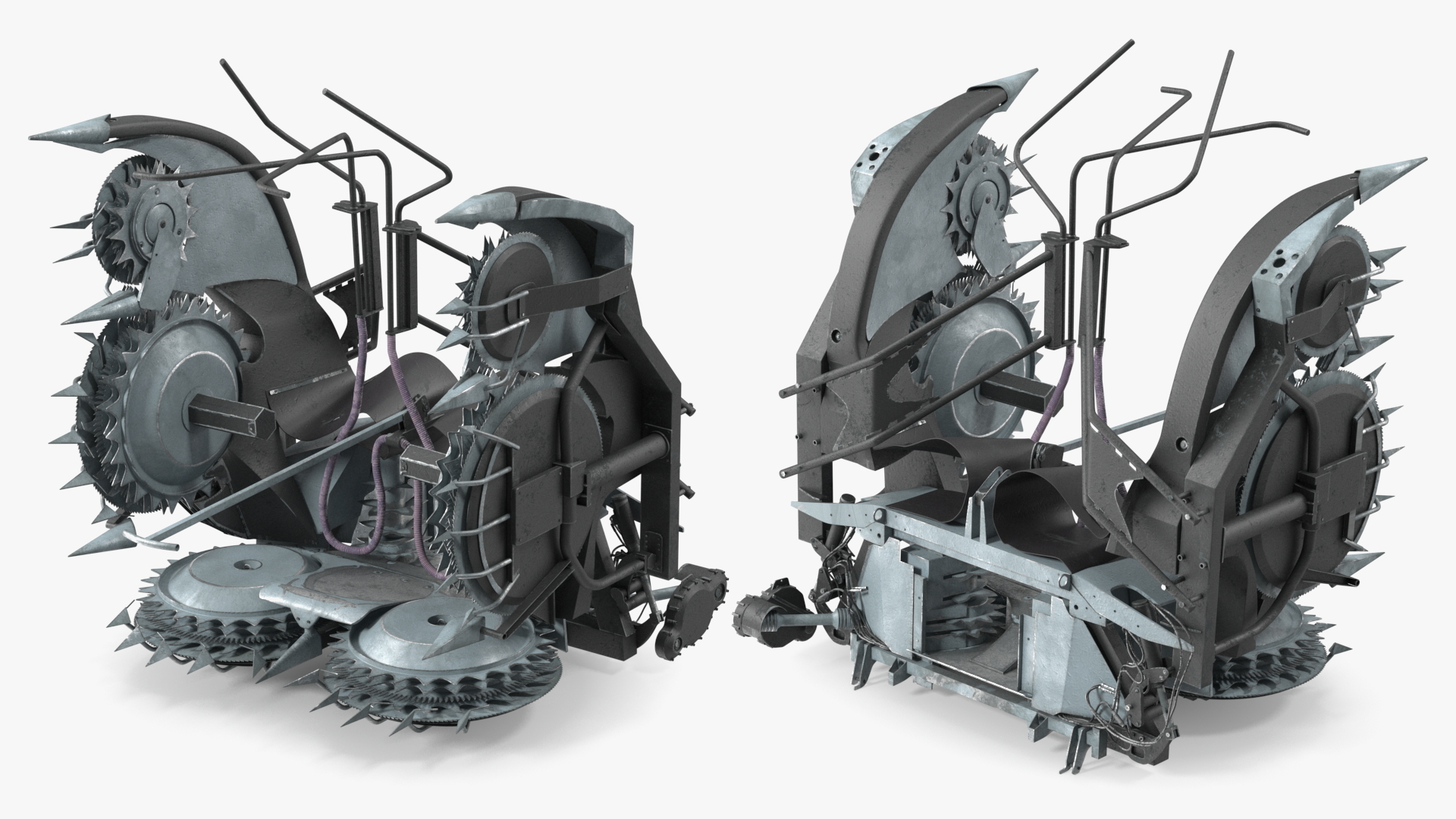 Forage Harvester Heads Folded 3D model