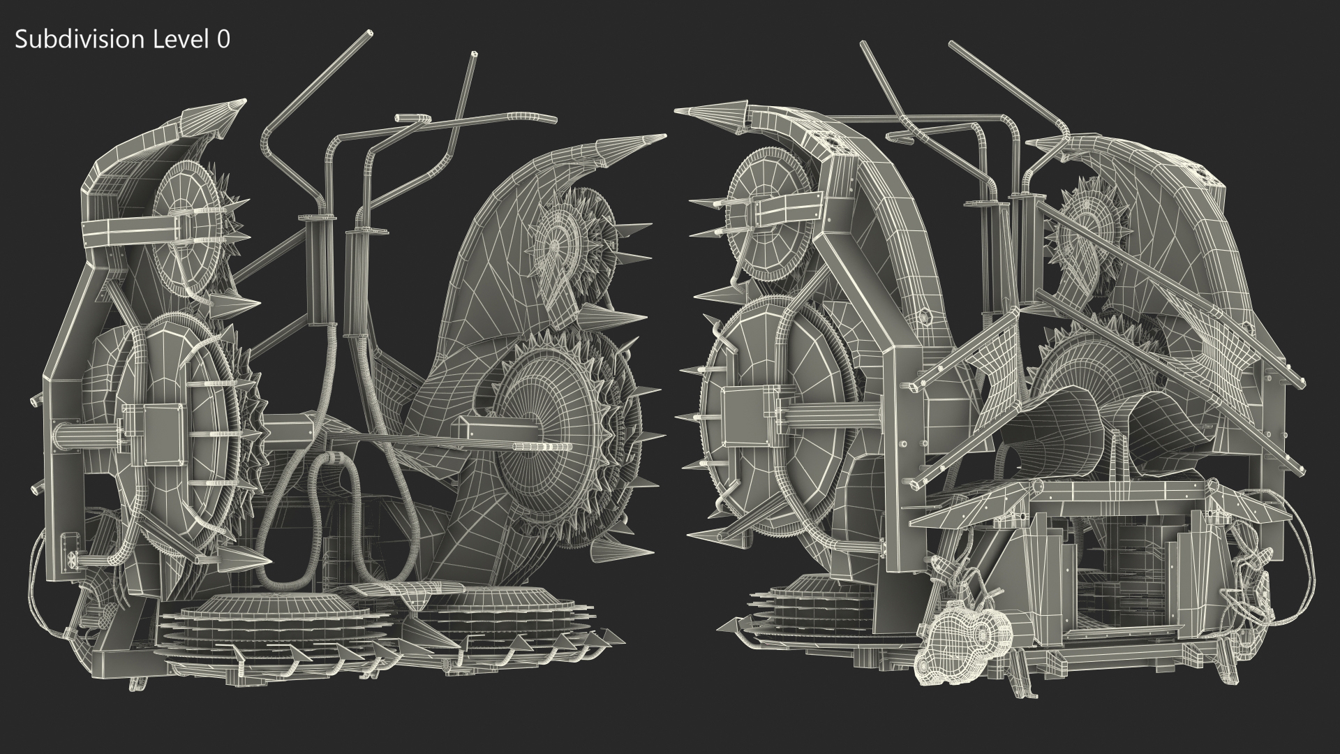 Forage Harvester Heads Folded 3D model