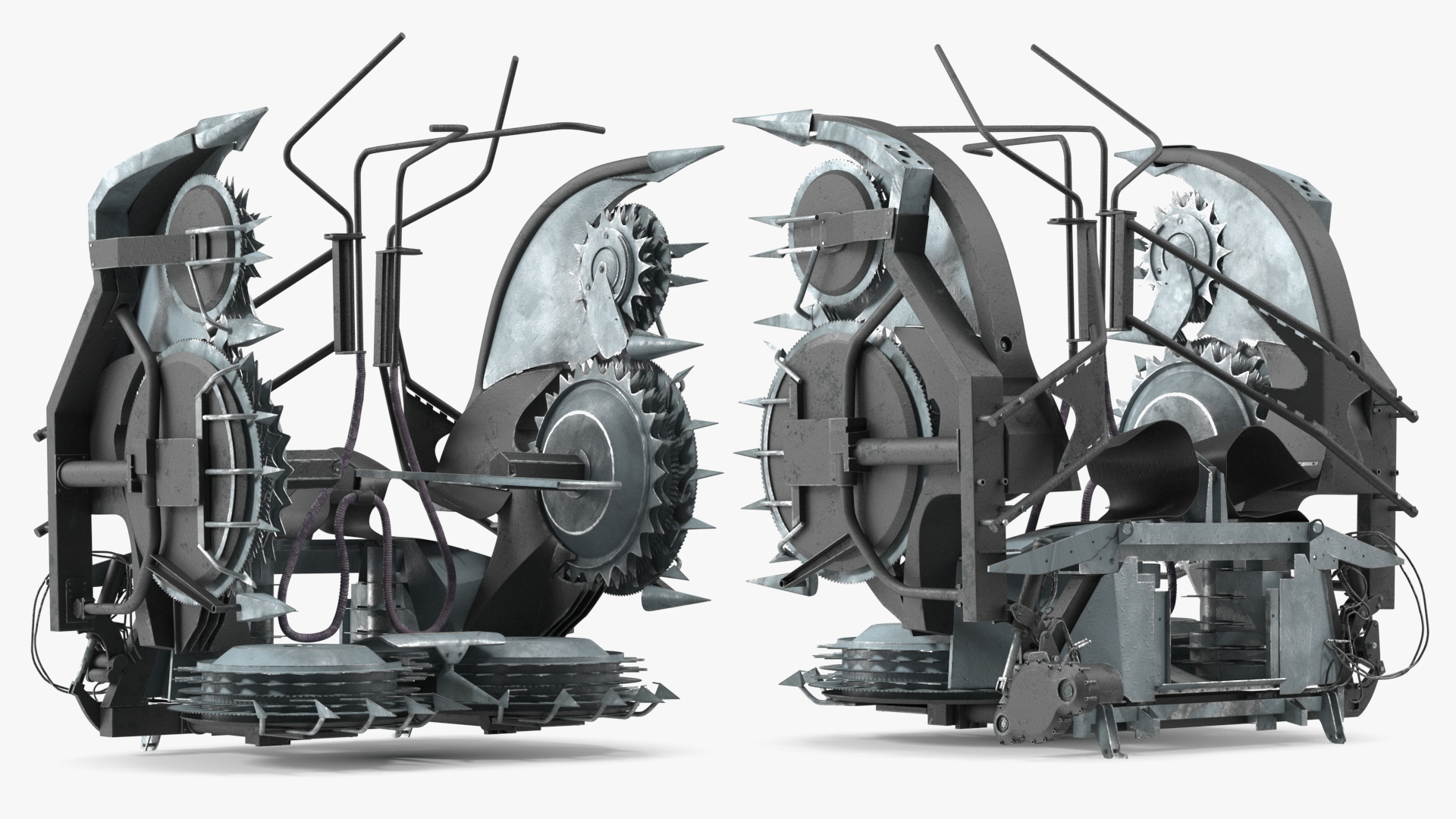 Forage Harvester Heads Folded 3D model