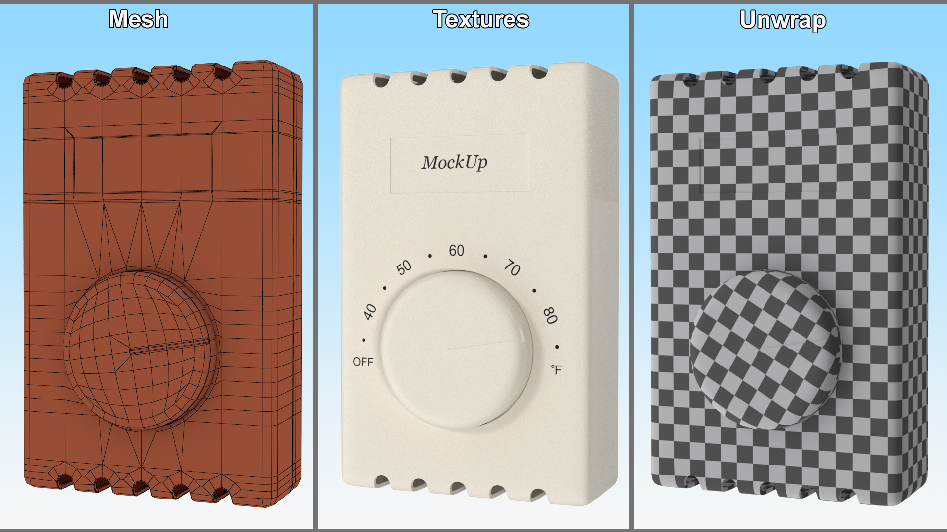 Thermostat Mockup 3D