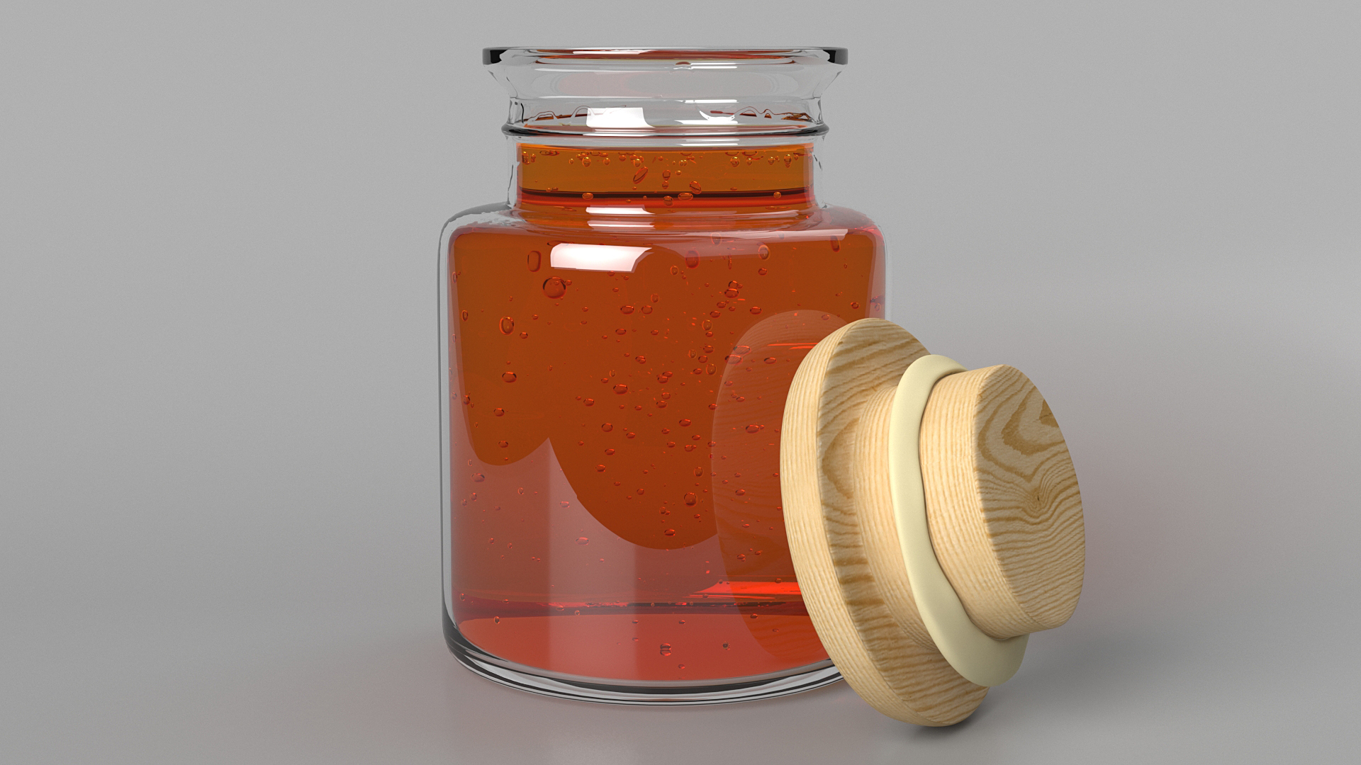 3D Glass Jar of Honey model