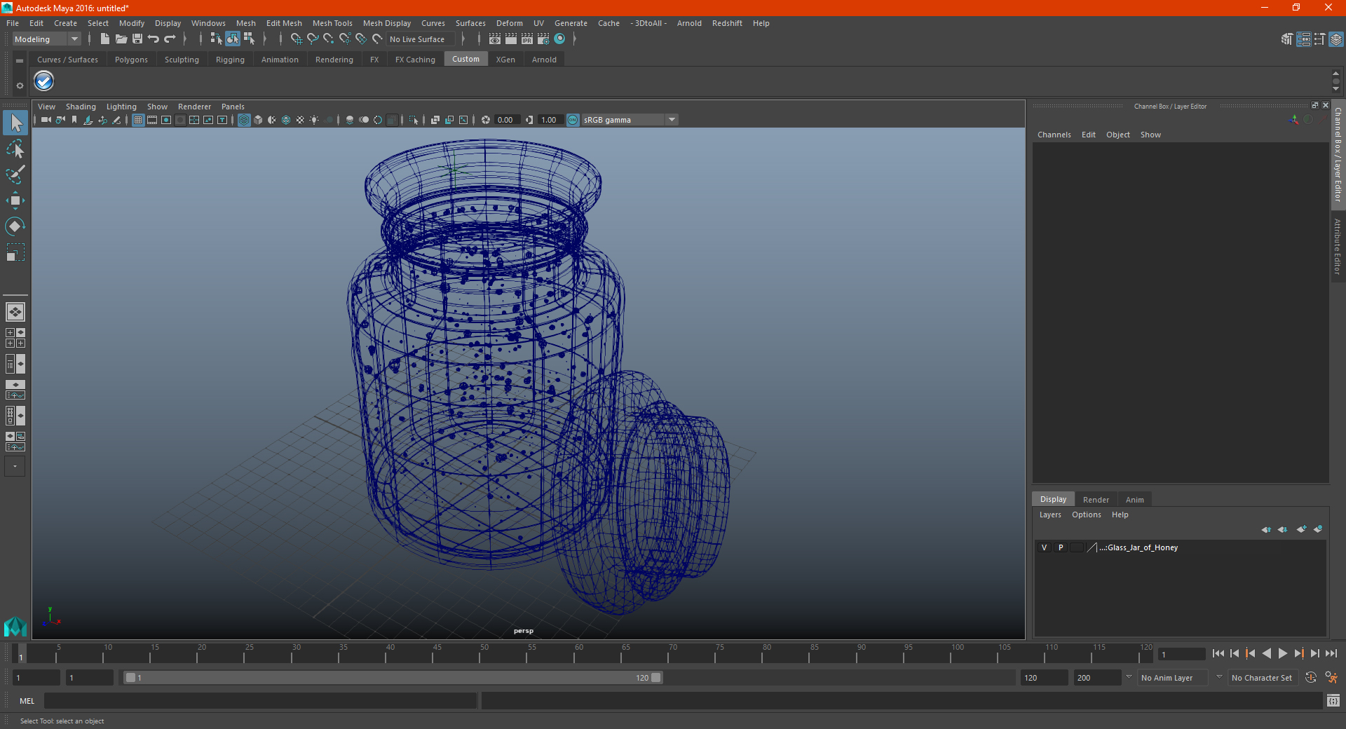 3D Glass Jar of Honey model