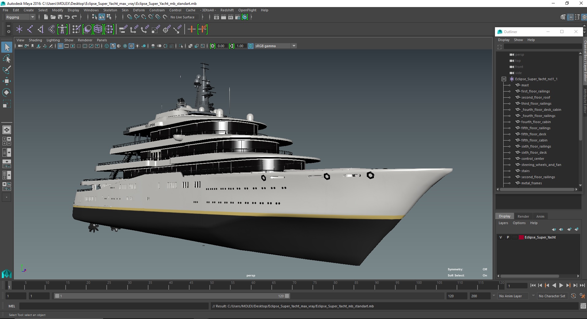 Eclipse Super Yacht 3D model