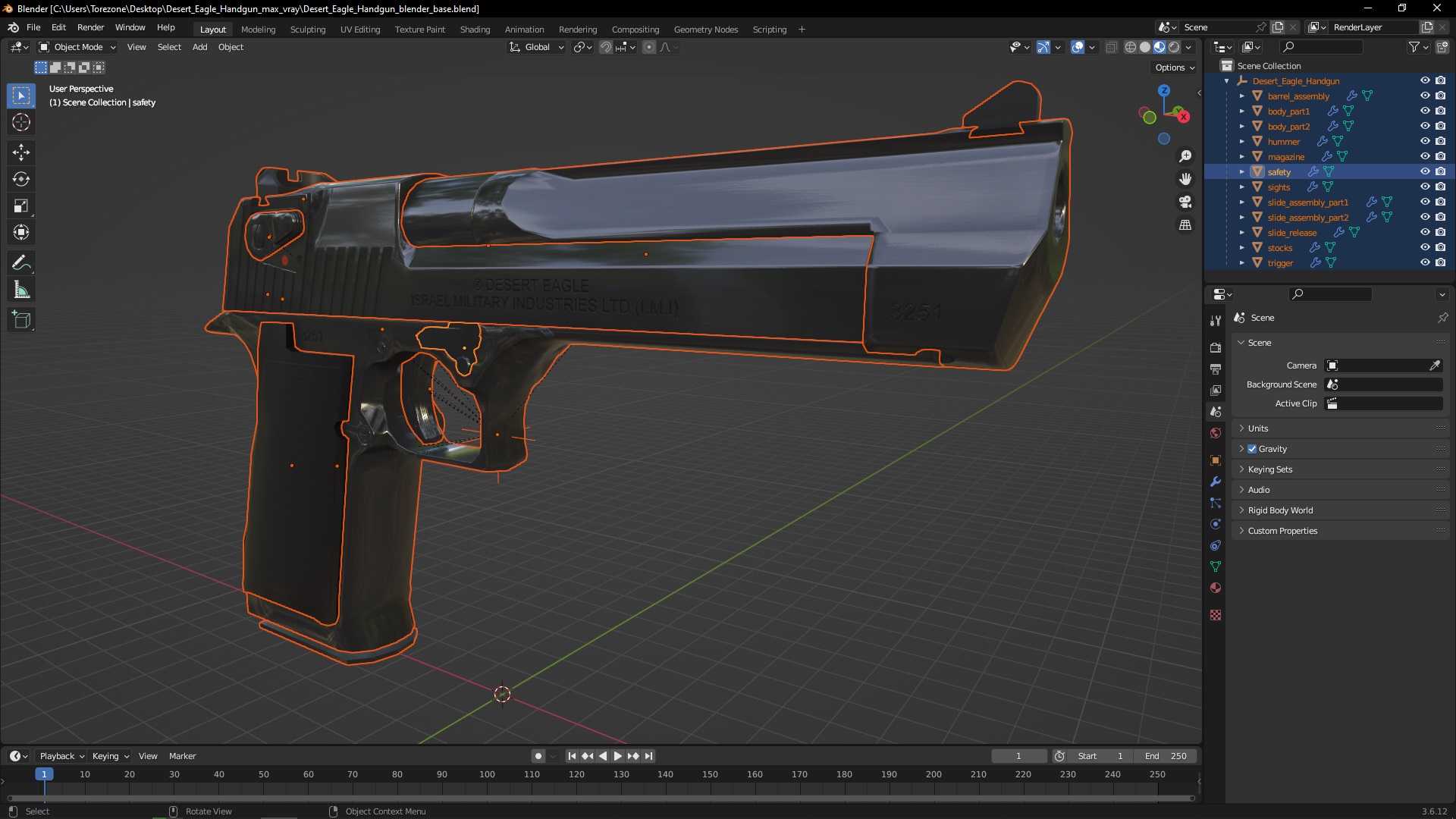 3D model Desert Eagle Handgun