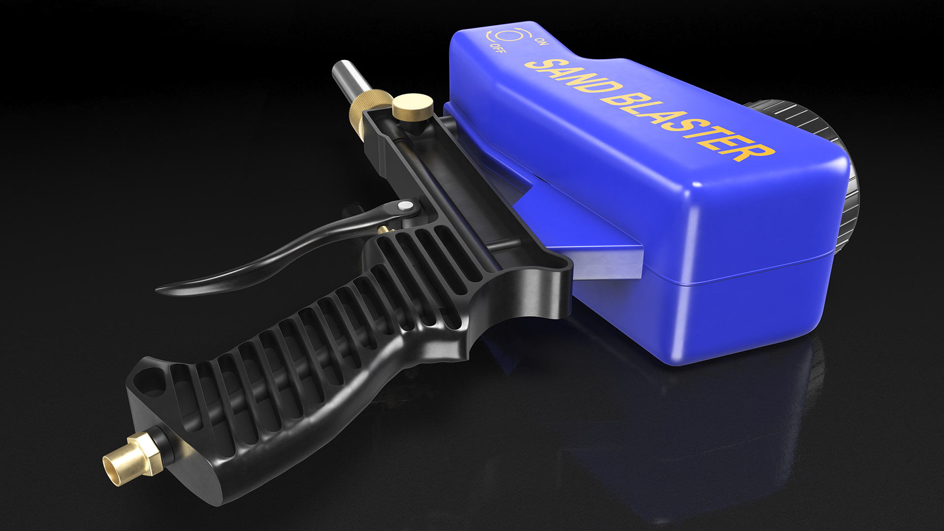 Lematec Sand Blaster Gun Blue 3D model