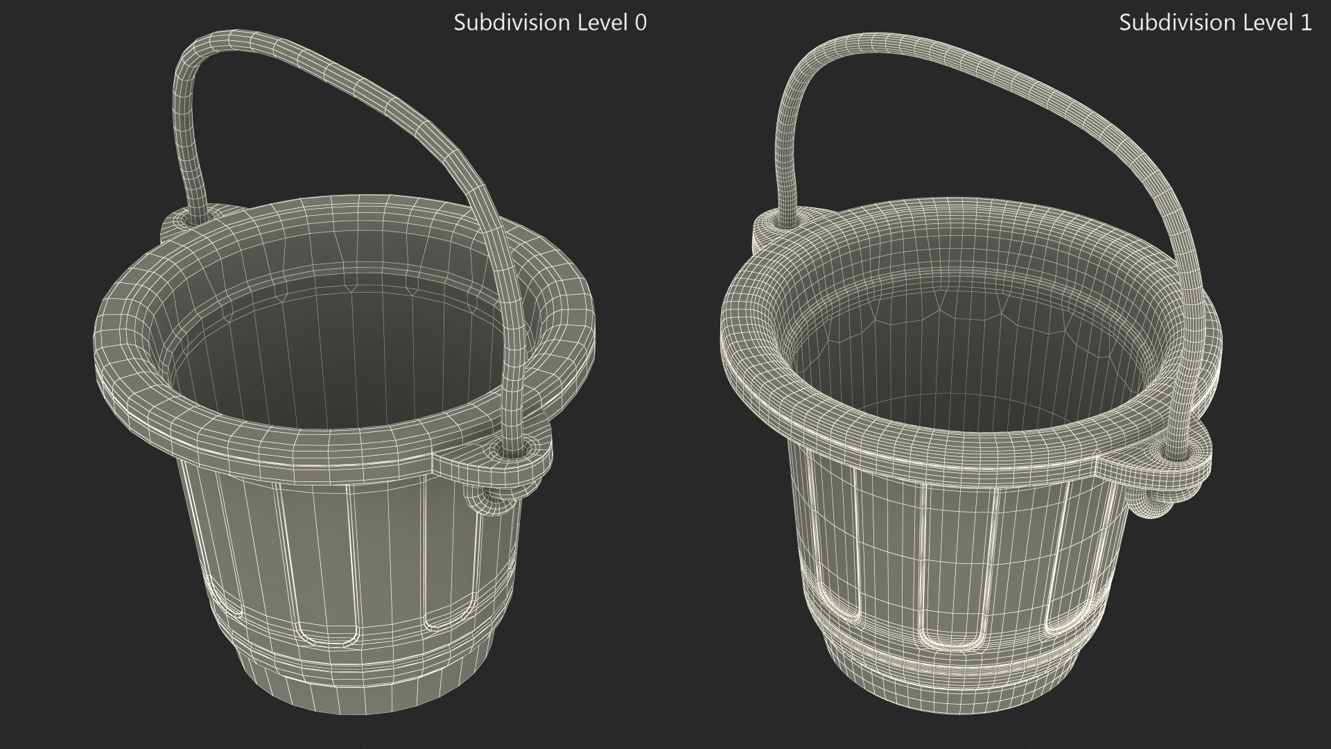 3D Plastic Toy Bucket model