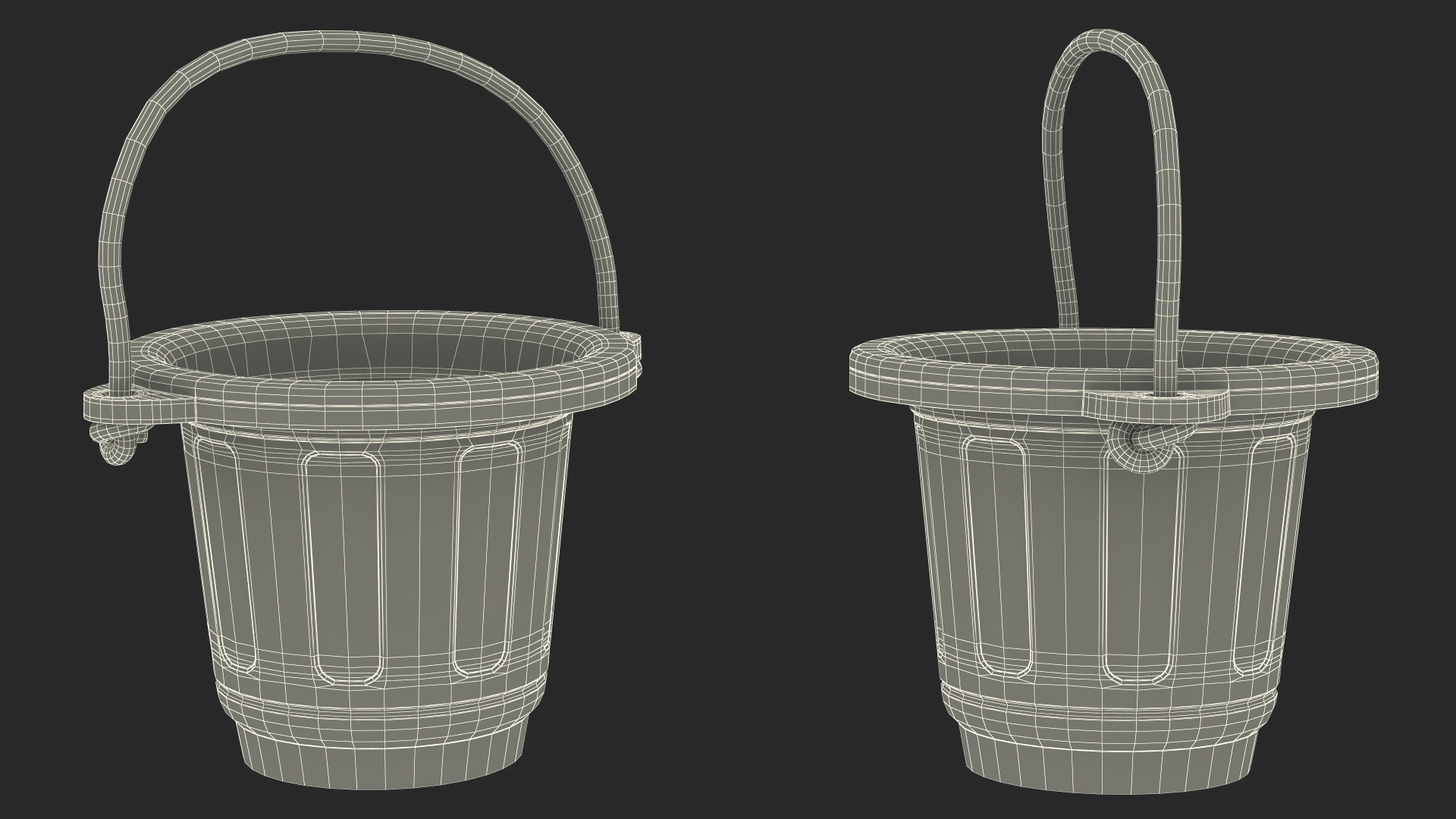 3D Plastic Toy Bucket model