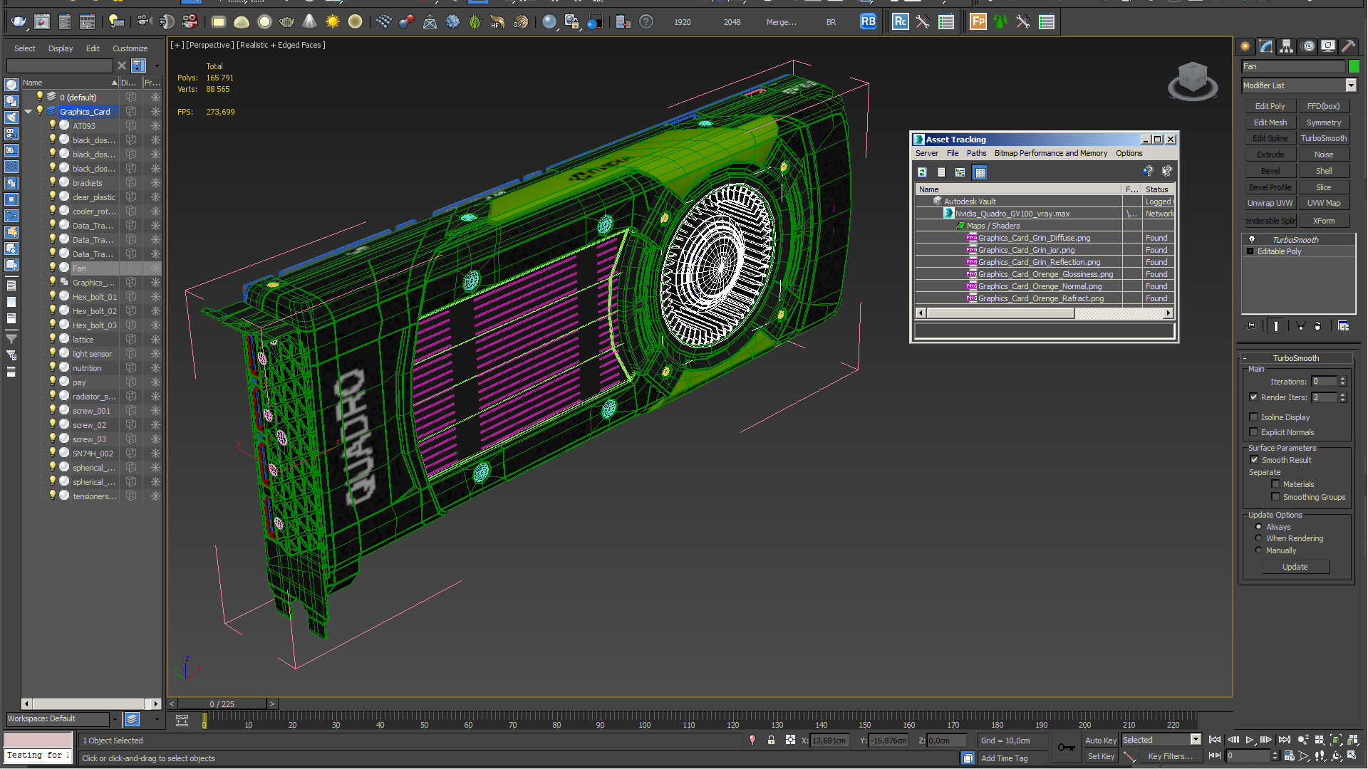 Nvidia Quadro GV100 3D model