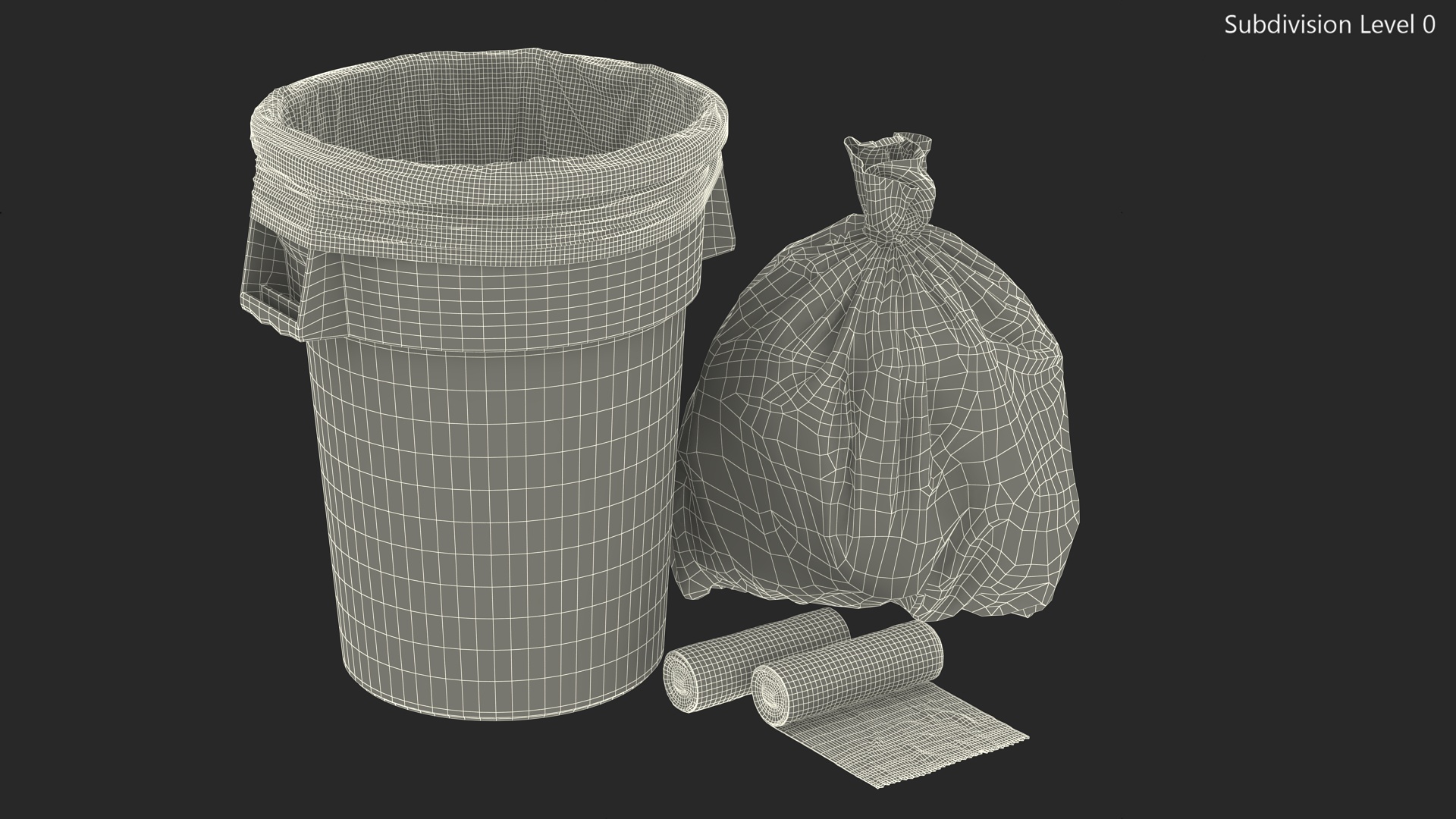 3D Eco Garbage Bags with Trash Bin