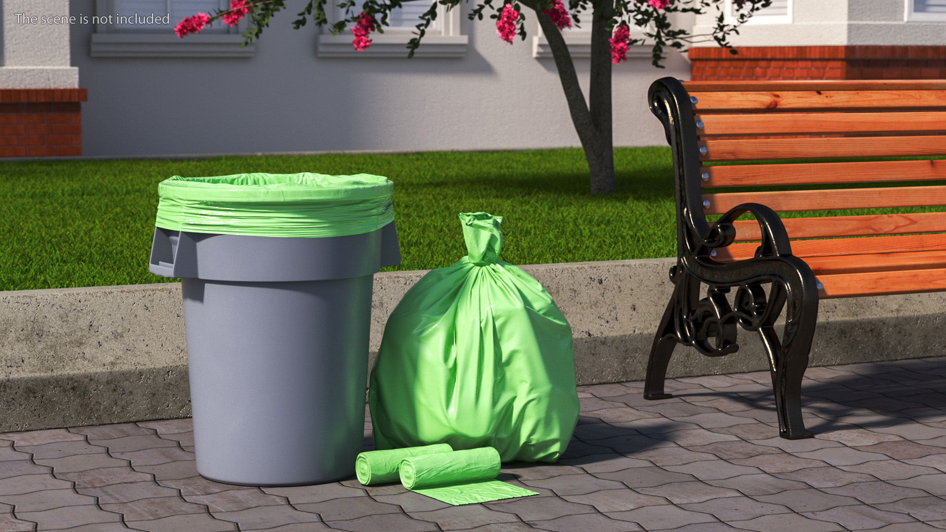 3D Eco Garbage Bags with Trash Bin