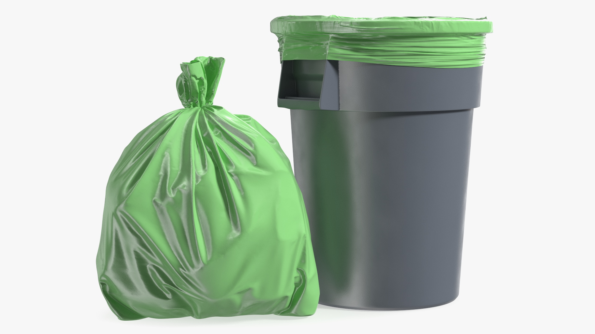 3D Eco Garbage Bags with Trash Bin