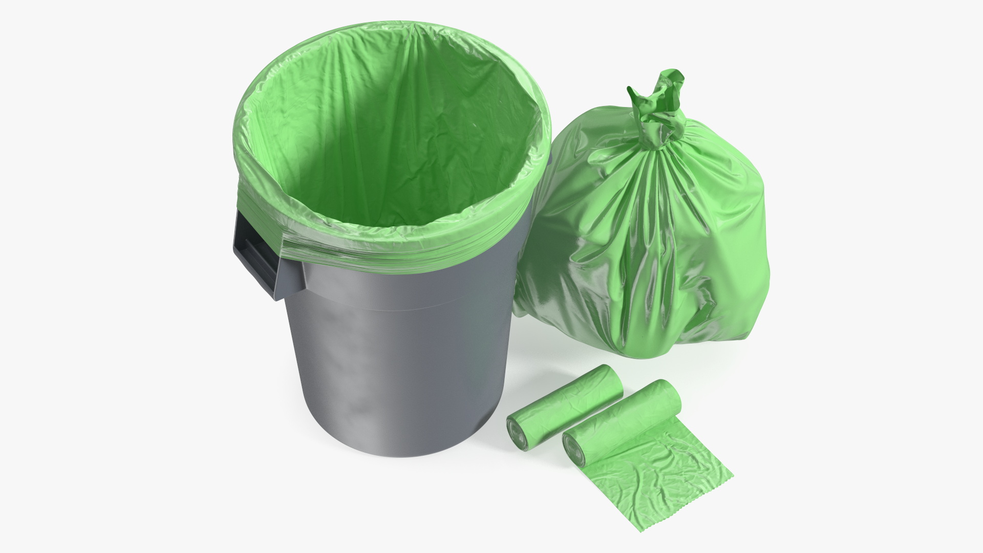 3D Eco Garbage Bags with Trash Bin