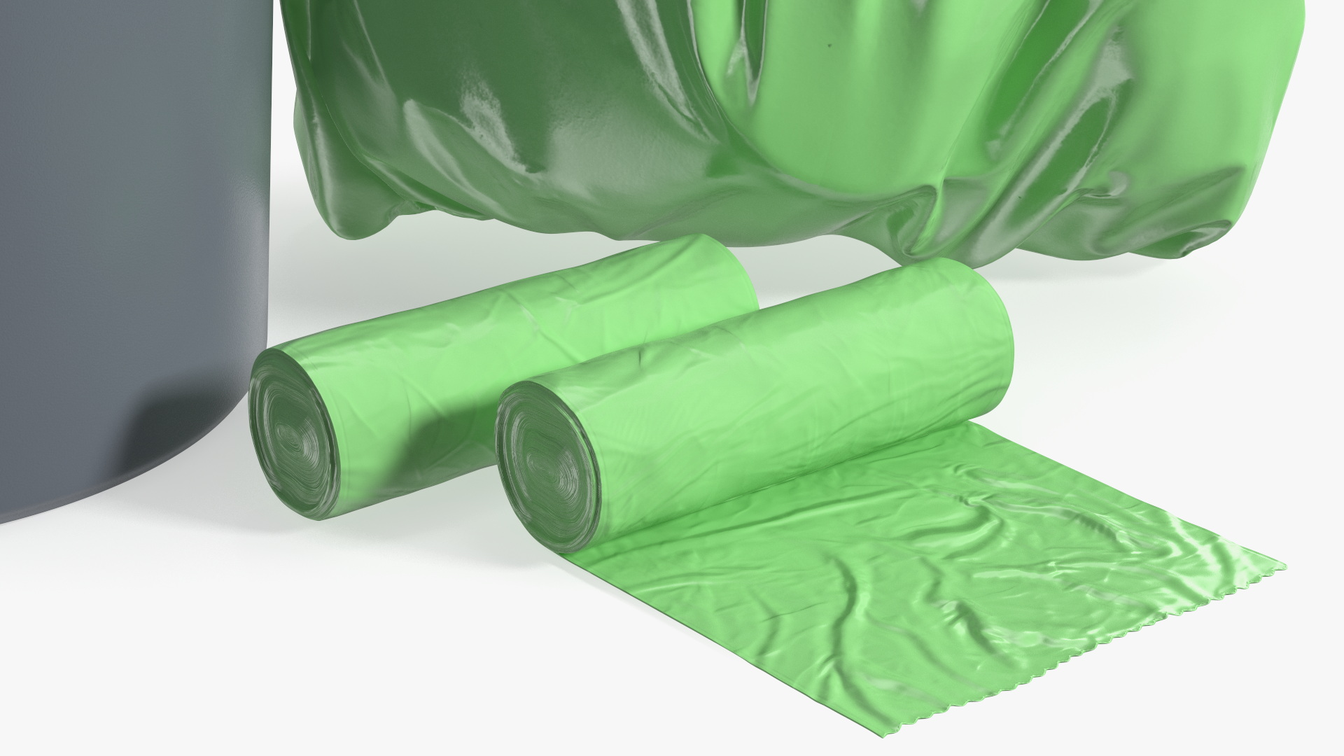 3D Eco Garbage Bags with Trash Bin