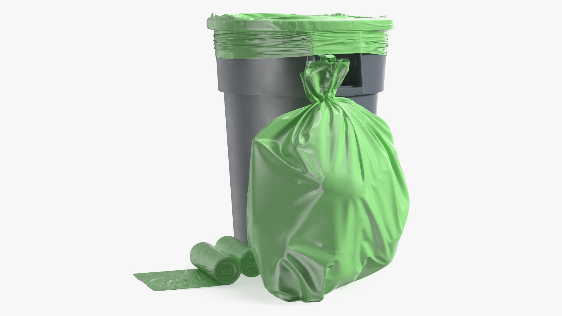 3D Eco Garbage Bags with Trash Bin