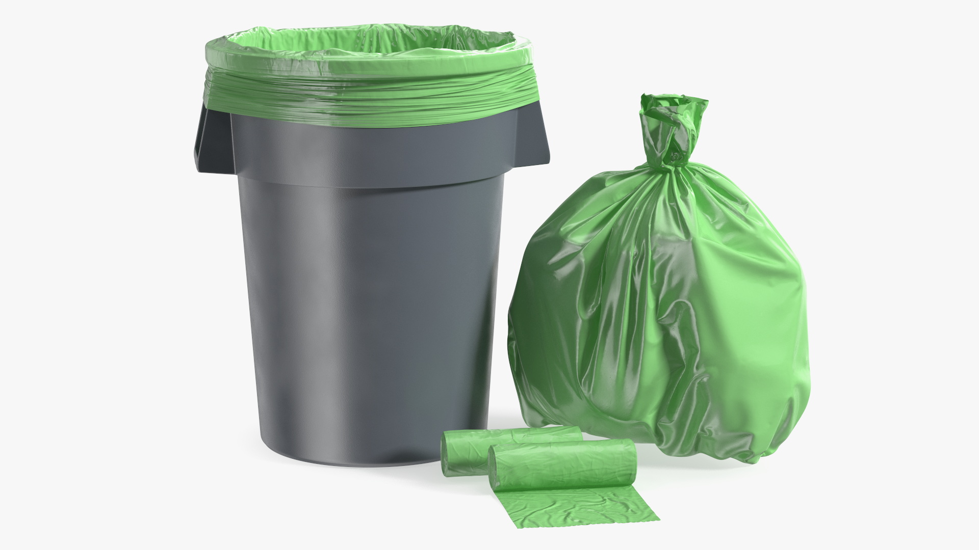 3D Eco Garbage Bags with Trash Bin