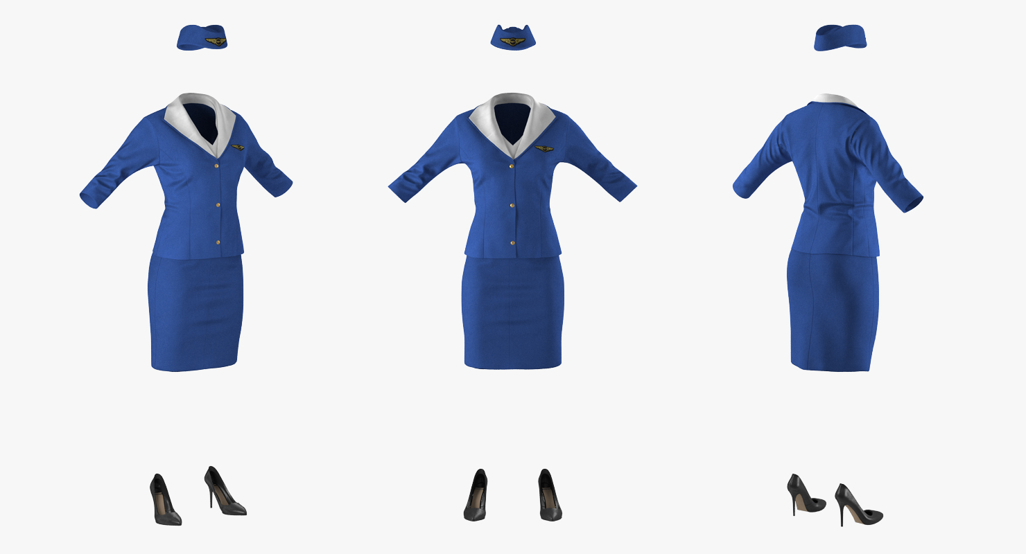 3D model Stewardess