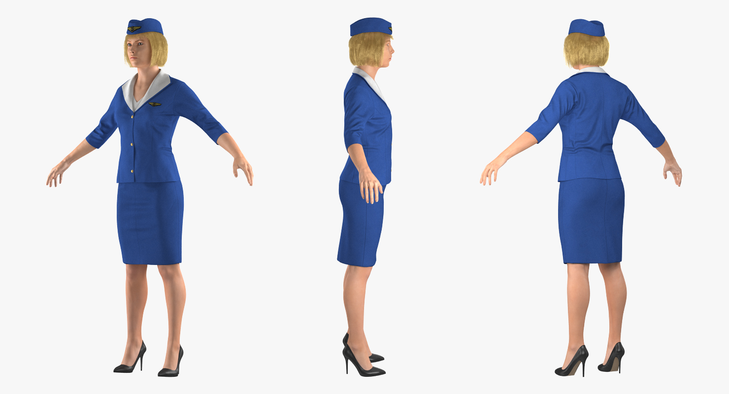 3D model Stewardess