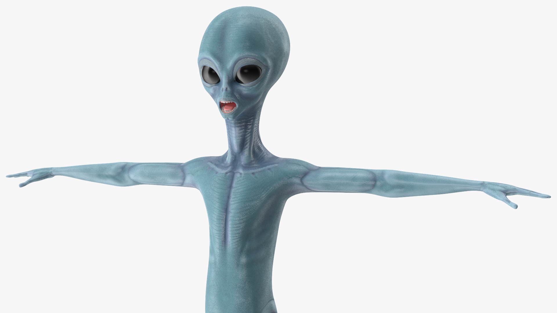 3D Space Alien Rigged model