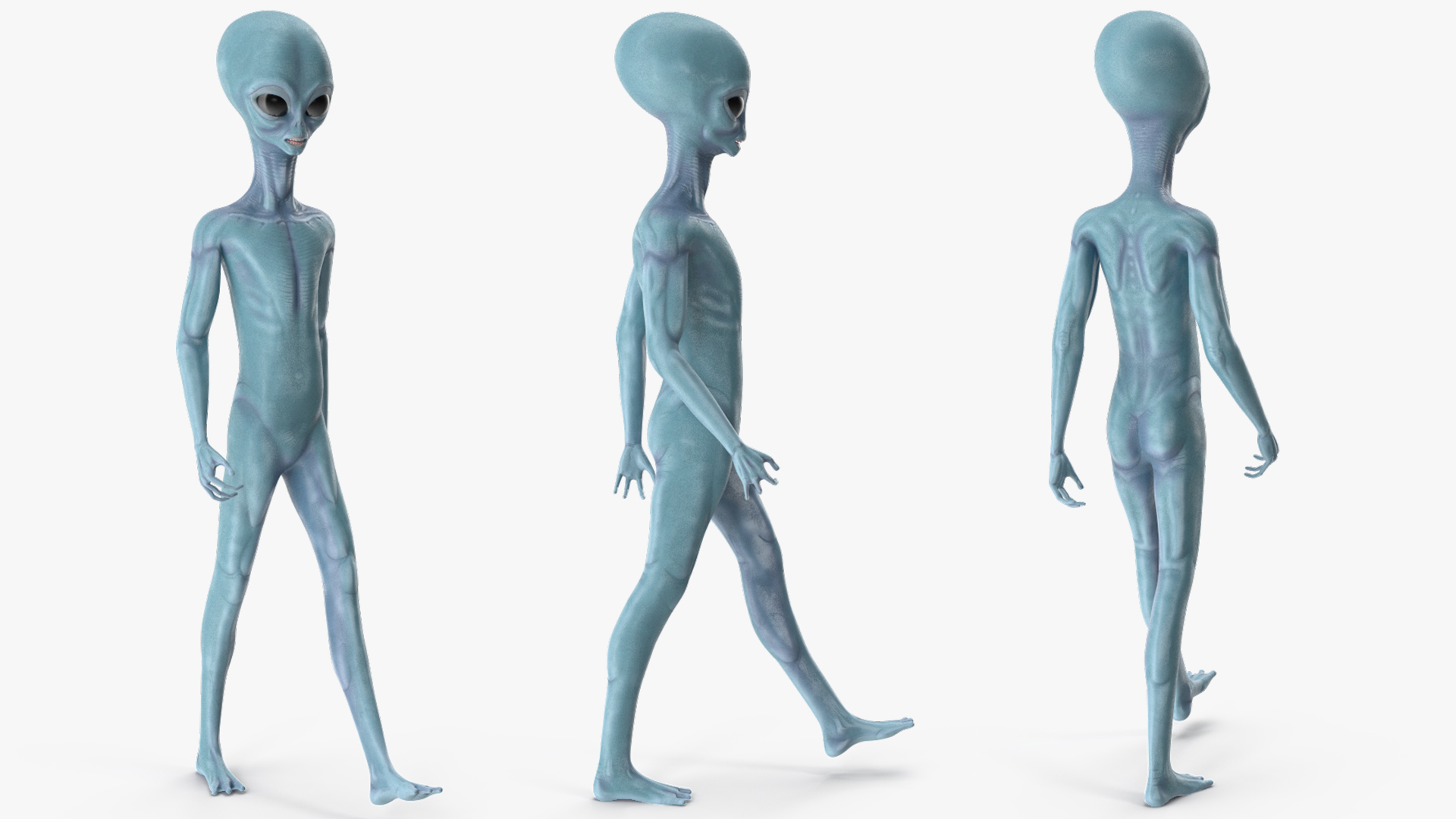 3D Space Alien Rigged model