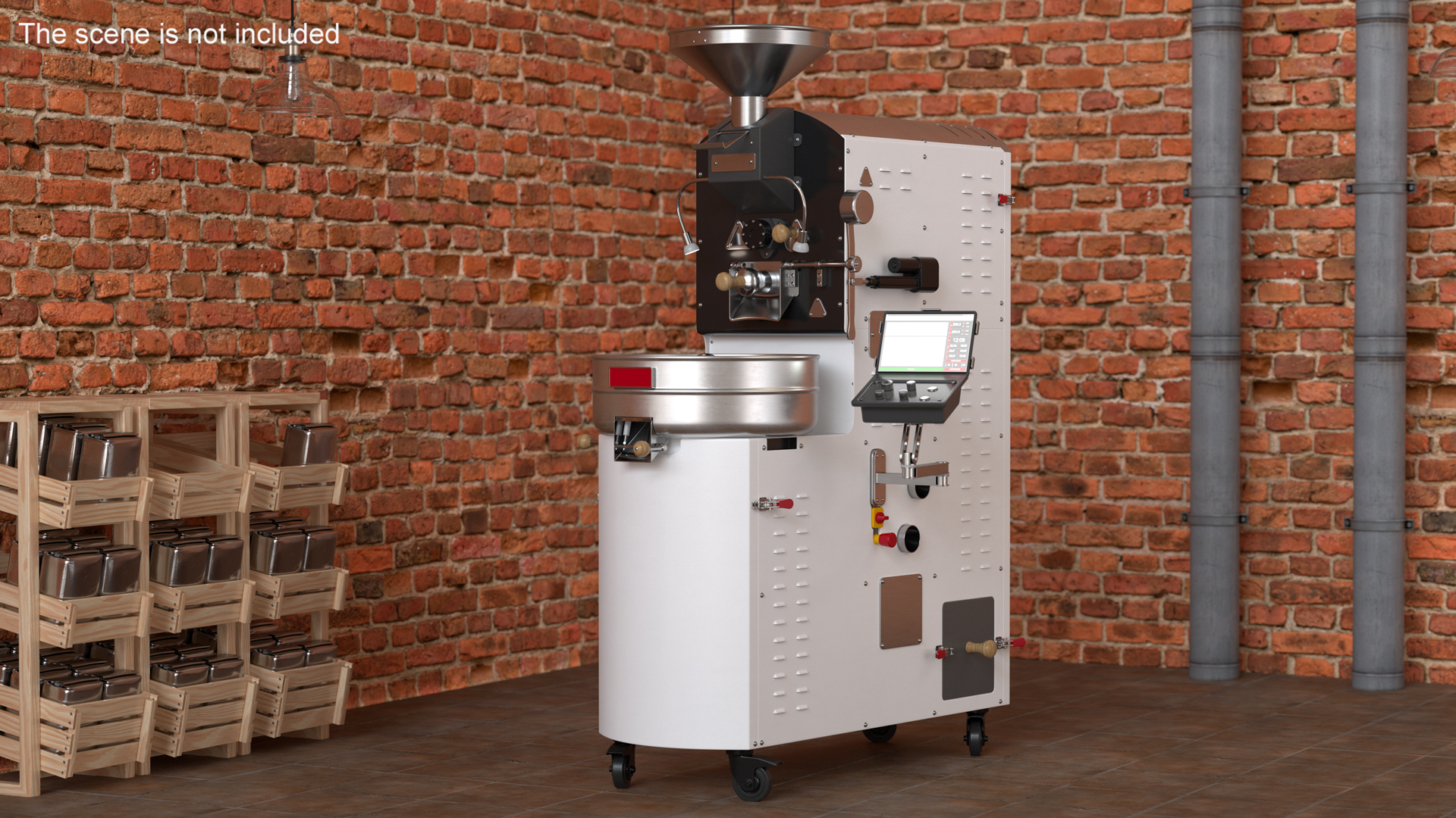 3D Coffee Roaster Machine White model