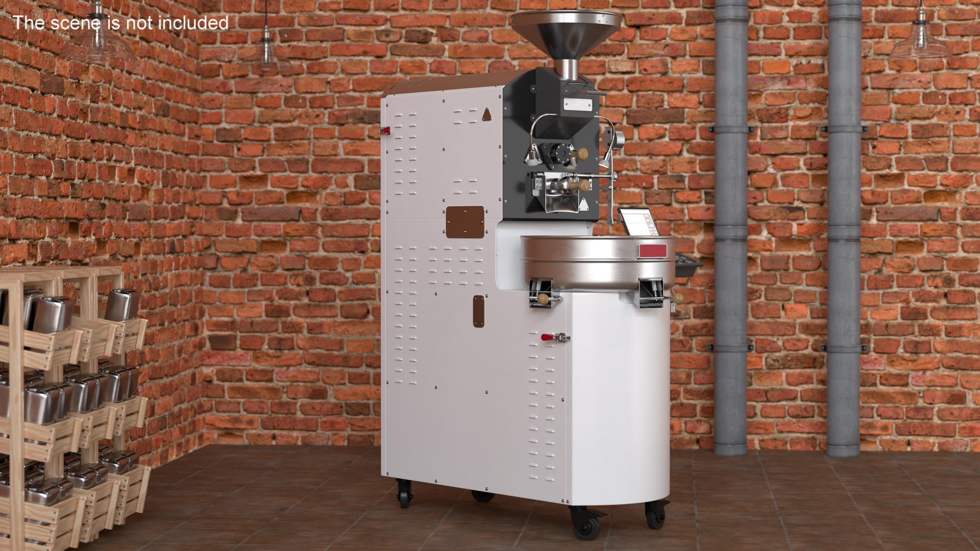 3D Coffee Roaster Machine White model