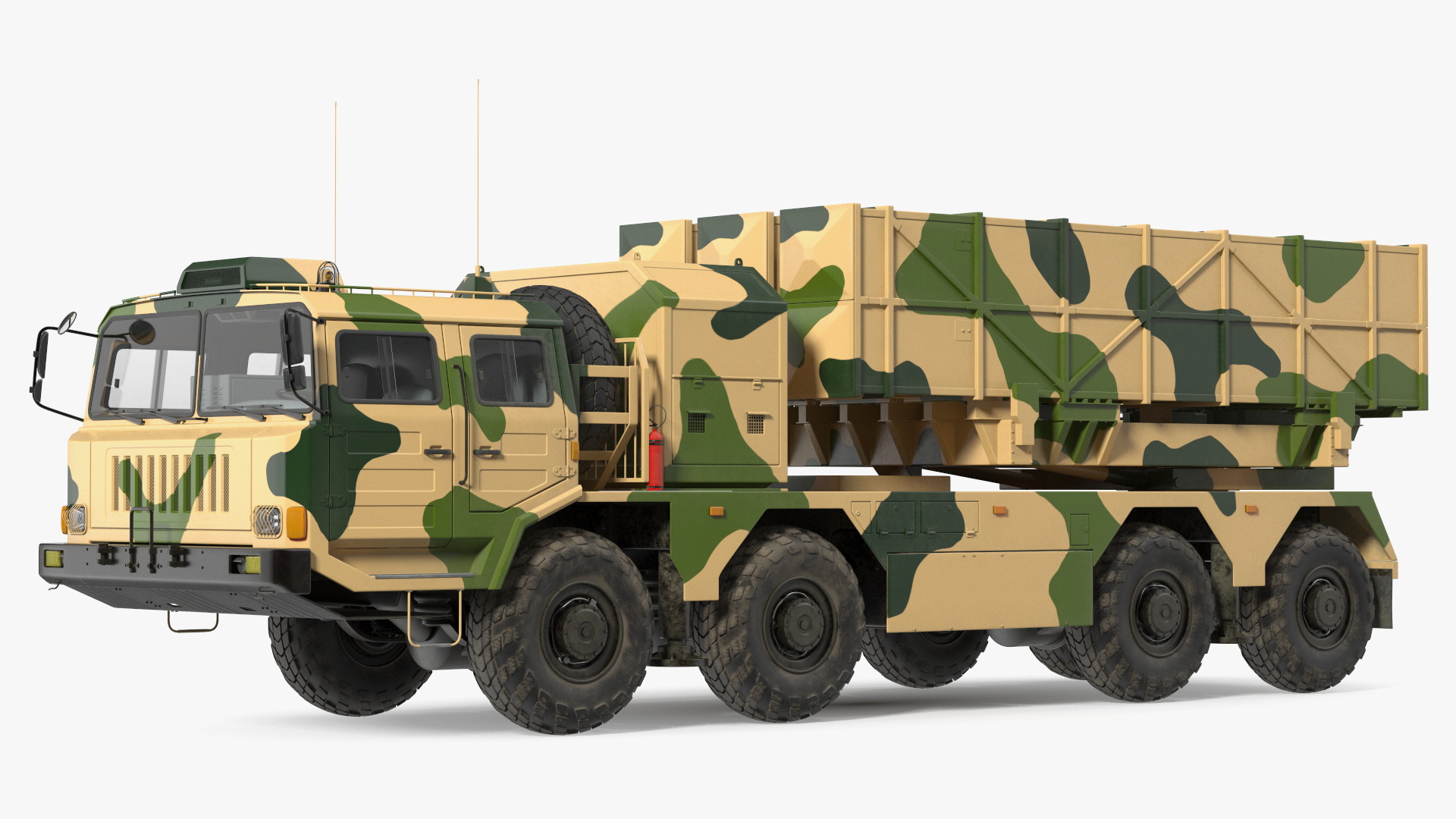 Chinese MLRS WS-2D Sand Camouflage 3D model