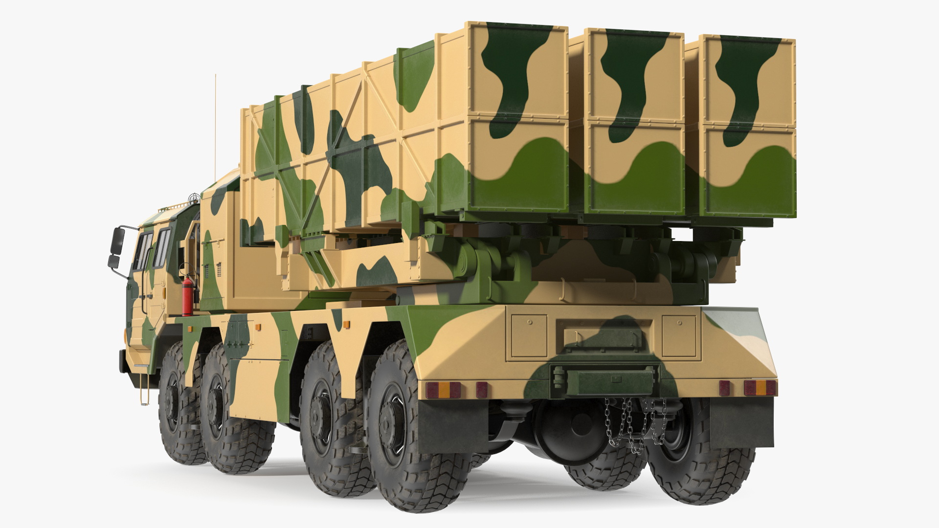 Chinese MLRS WS-2D Sand Camouflage 3D model