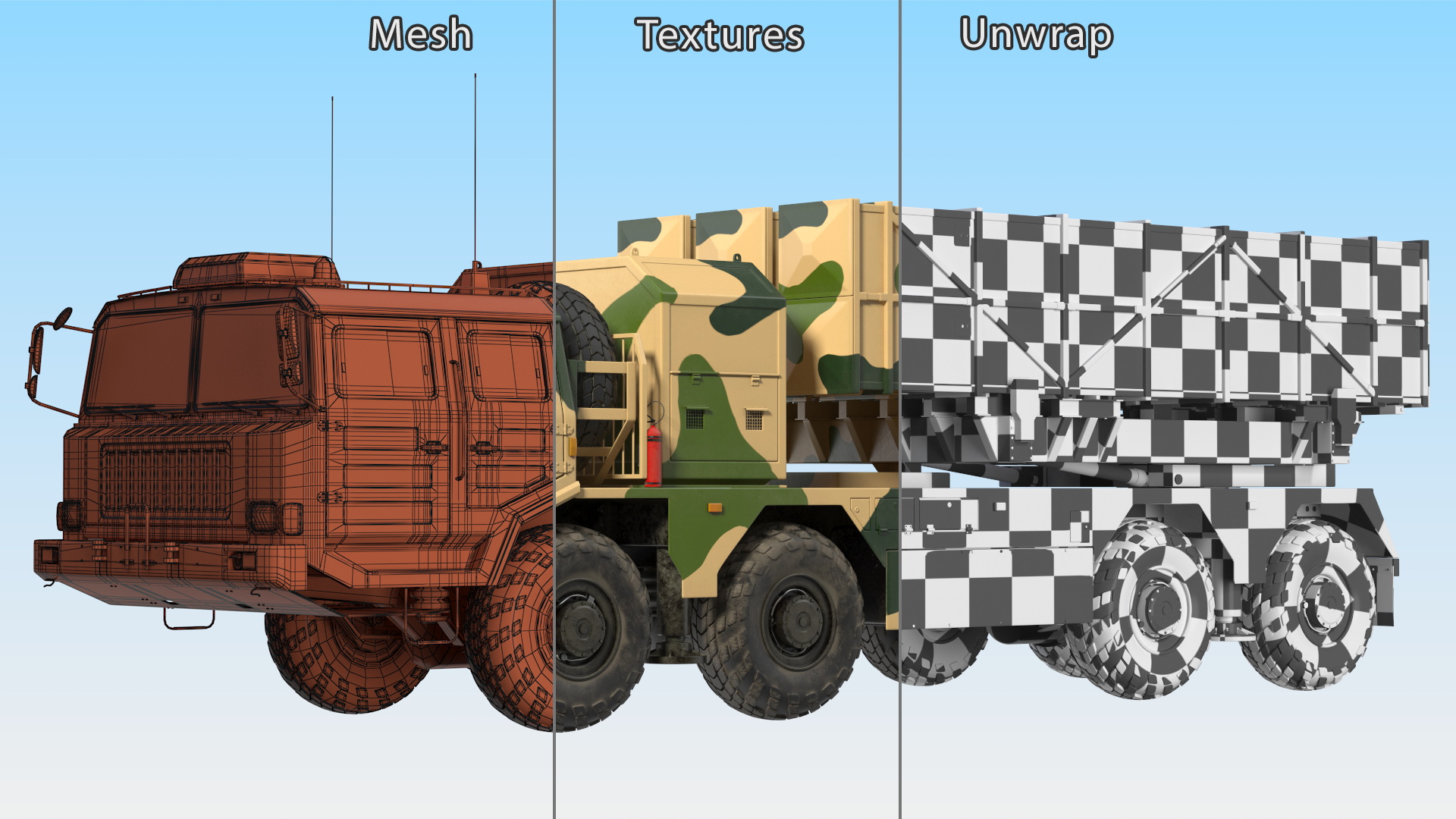 Chinese MLRS WS-2D Sand Camouflage 3D model