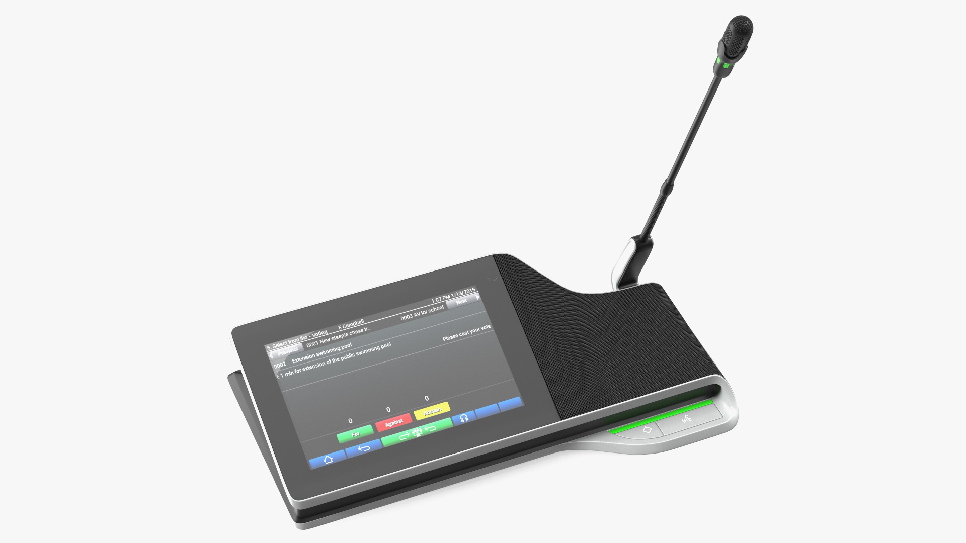 Conference Multimedia Device with Stem Microphone 3D model